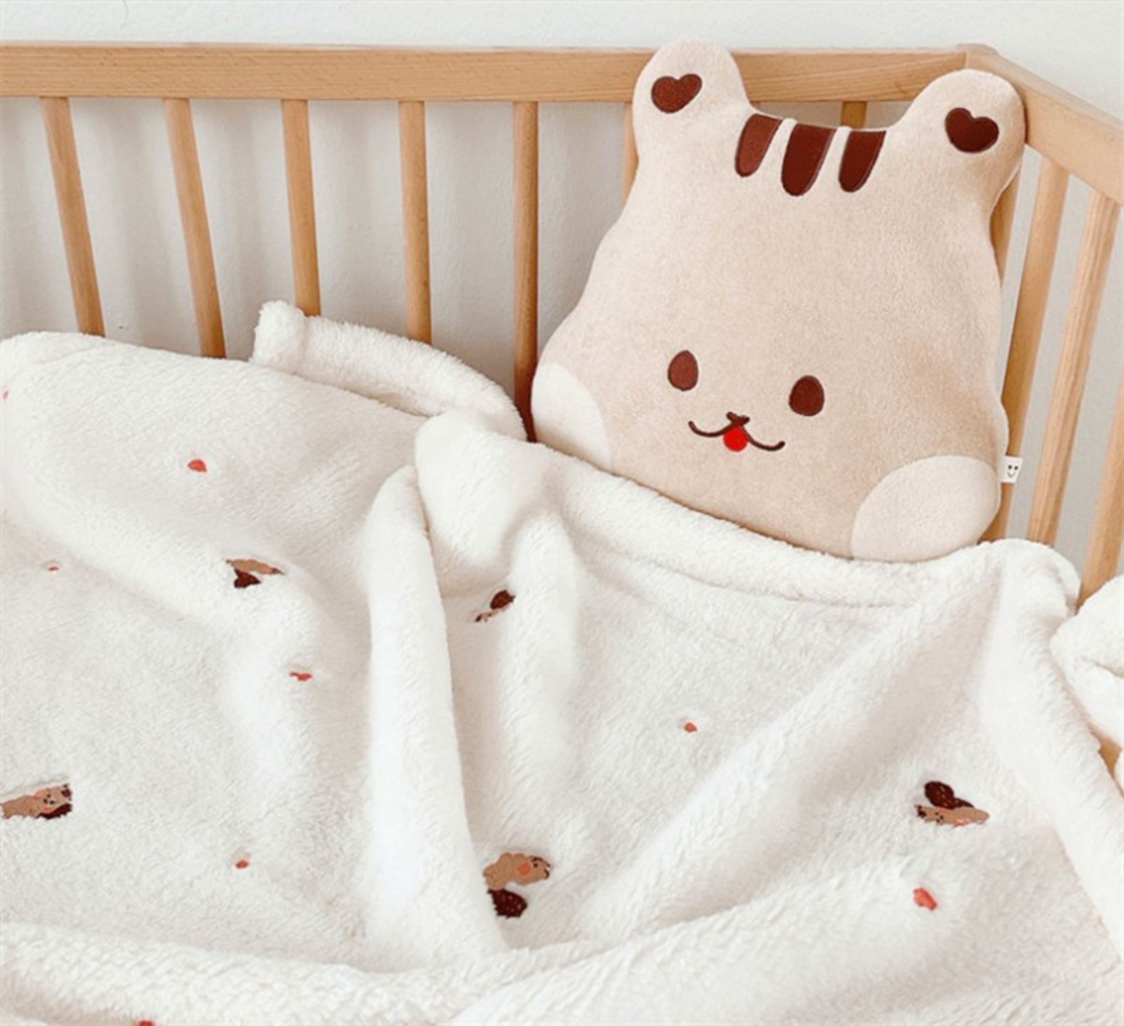 Warm Coral Fleece Soft Flannel Baby Blanket for Newborn, Stroller Swaddle Wrap Bedding Cover for Infants – view 11