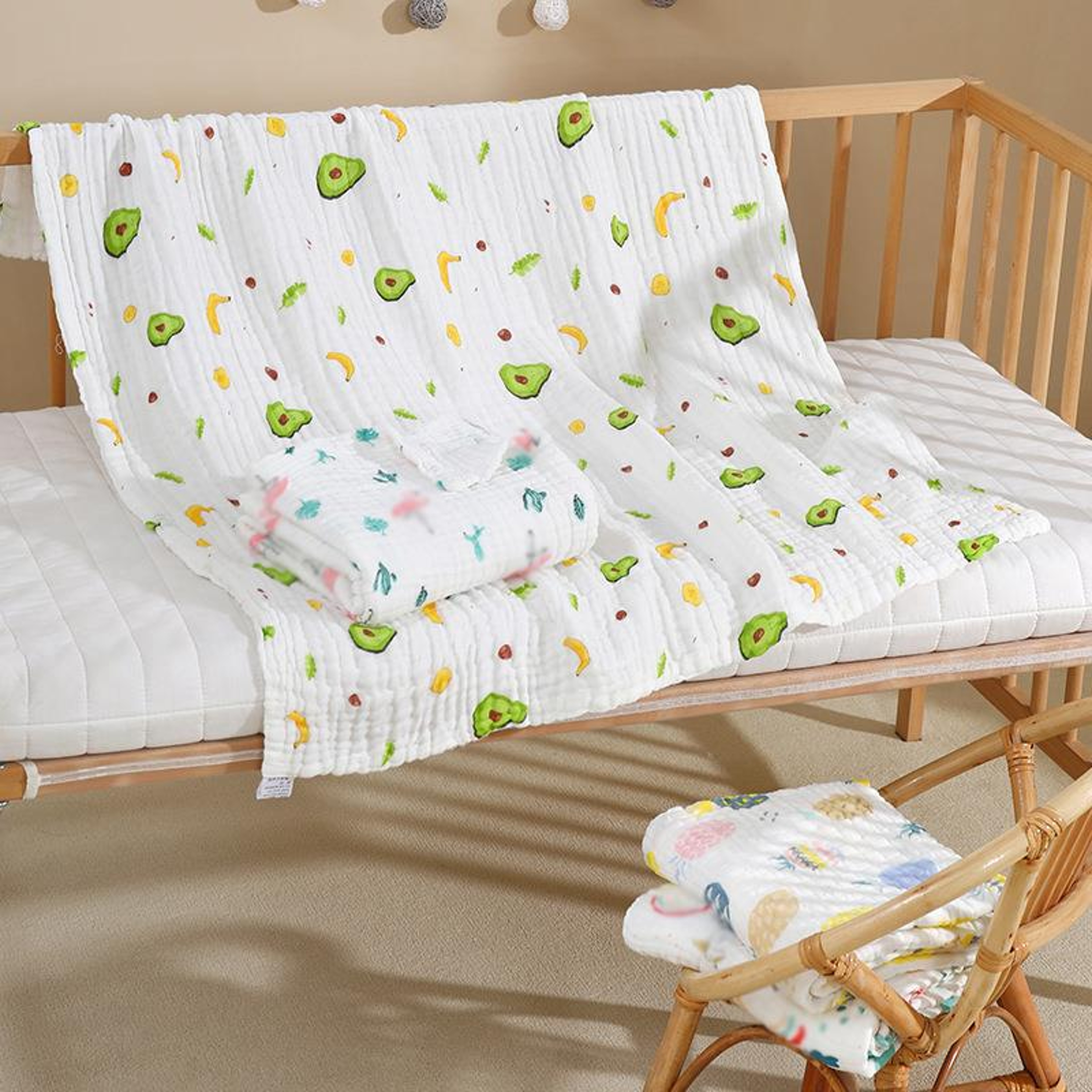 4 Layers Gauze Washcloth, Infant Swaddle, Cotton Baby Bath Towel for Boys and Girls – view 5