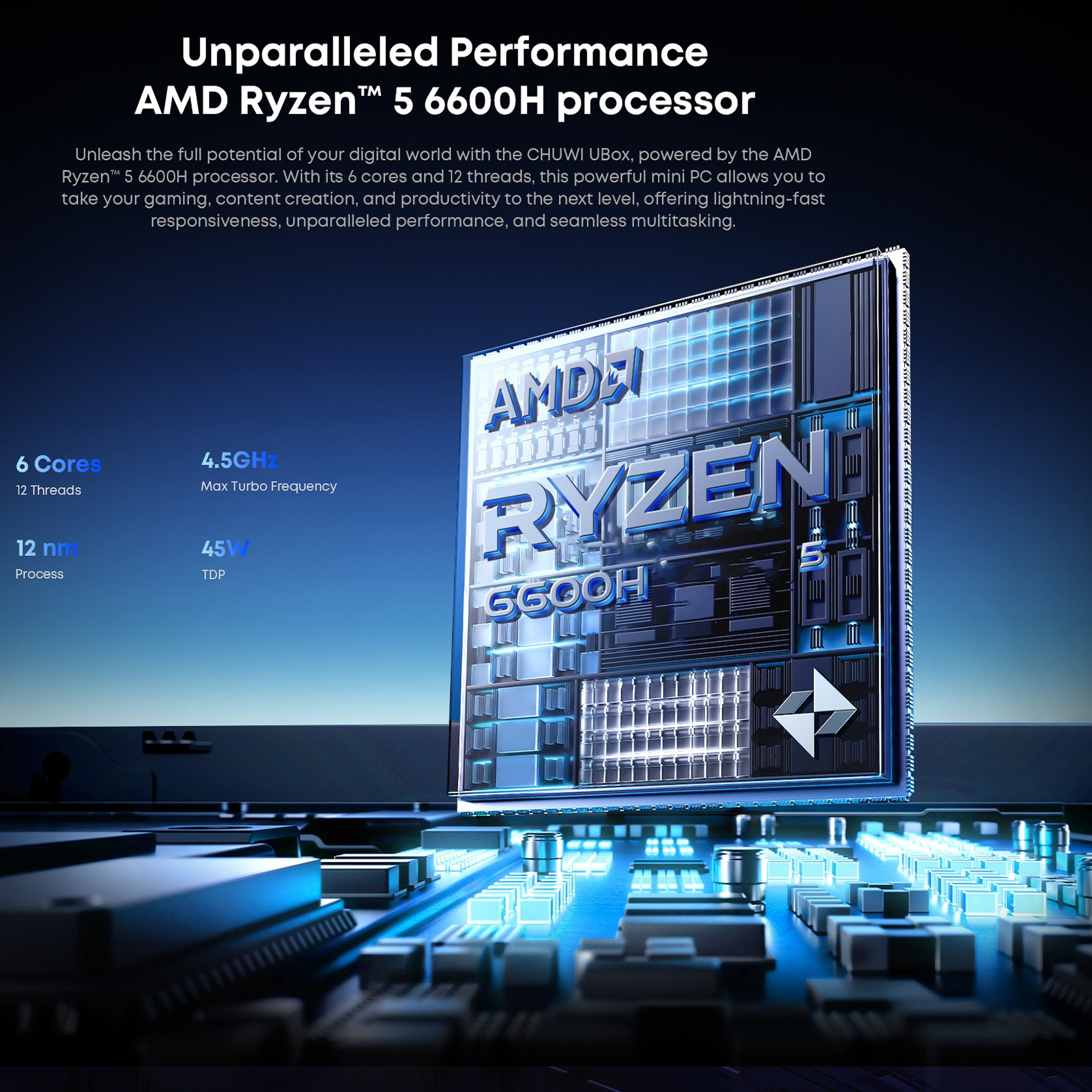 UBox Mini PC Ryzen Windows 11 Desktop Computer 2