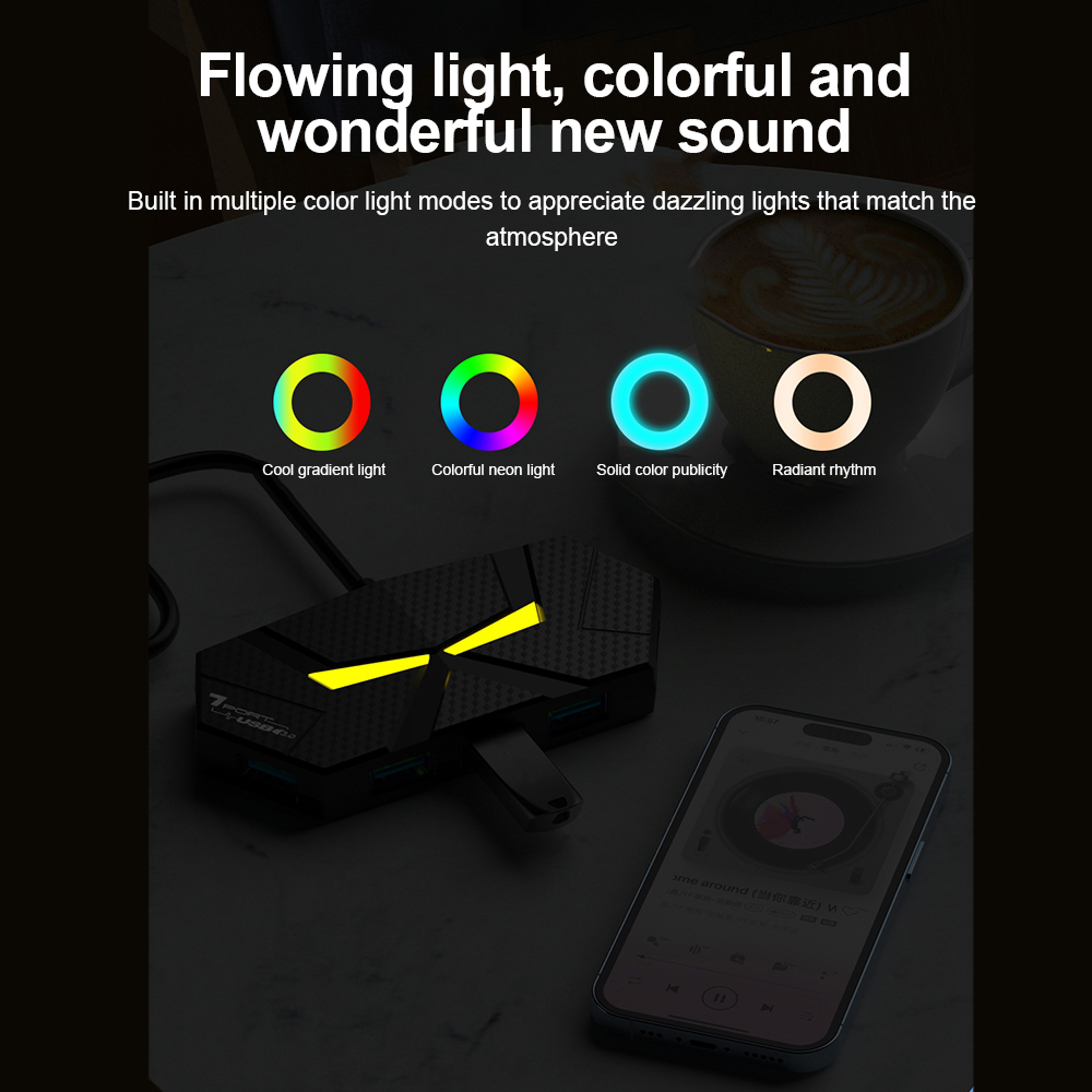 USB 30 HUB USB Docking Station HighSpeed Transmission Adapter 5