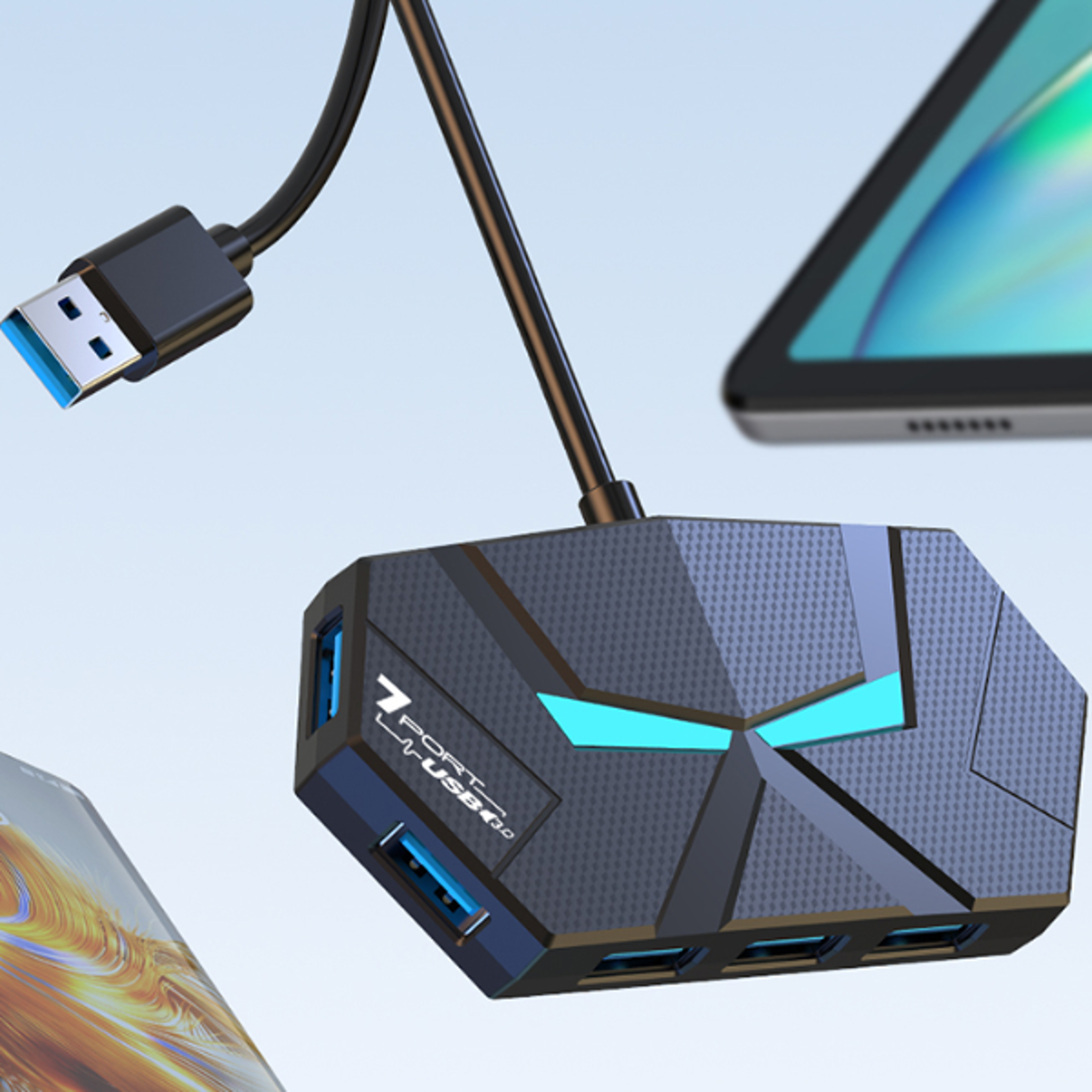 USB 30 HUB USB Docking Station HighSpeed Transmission Adapter 3