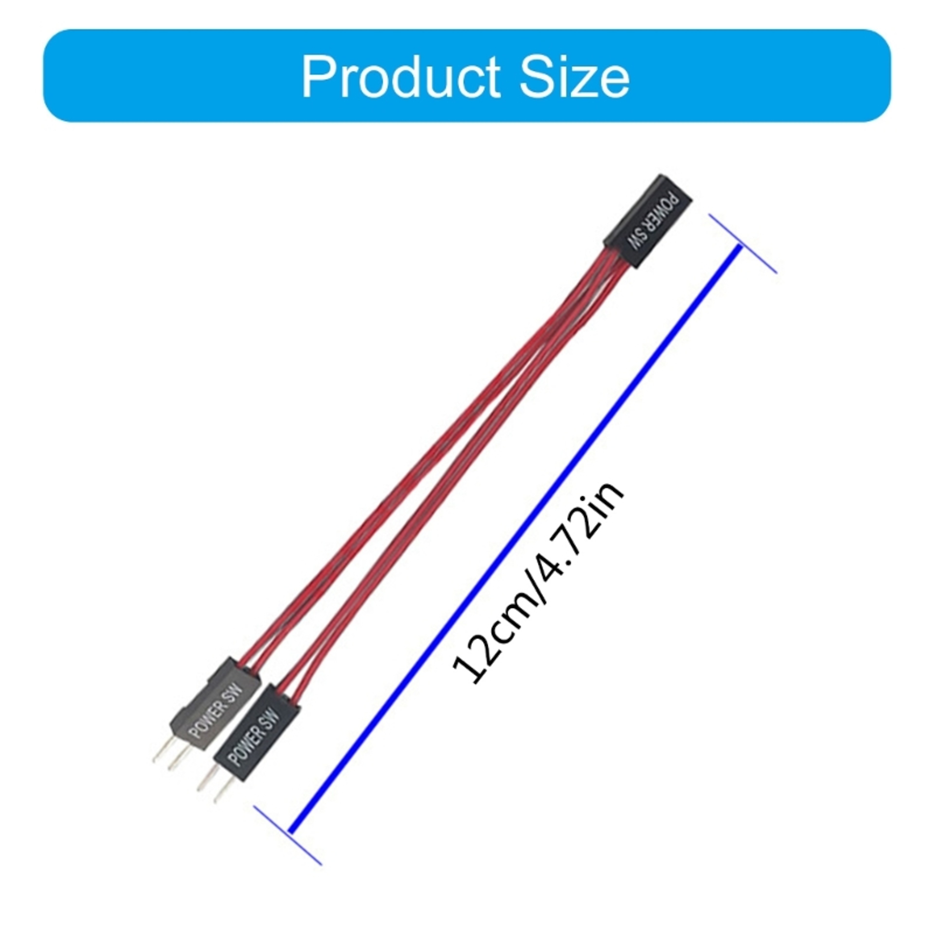 External PC Power Button Desktop Computer, Case Reset Switches Button Power Cable Splitter for Home Office and Internet – view 6