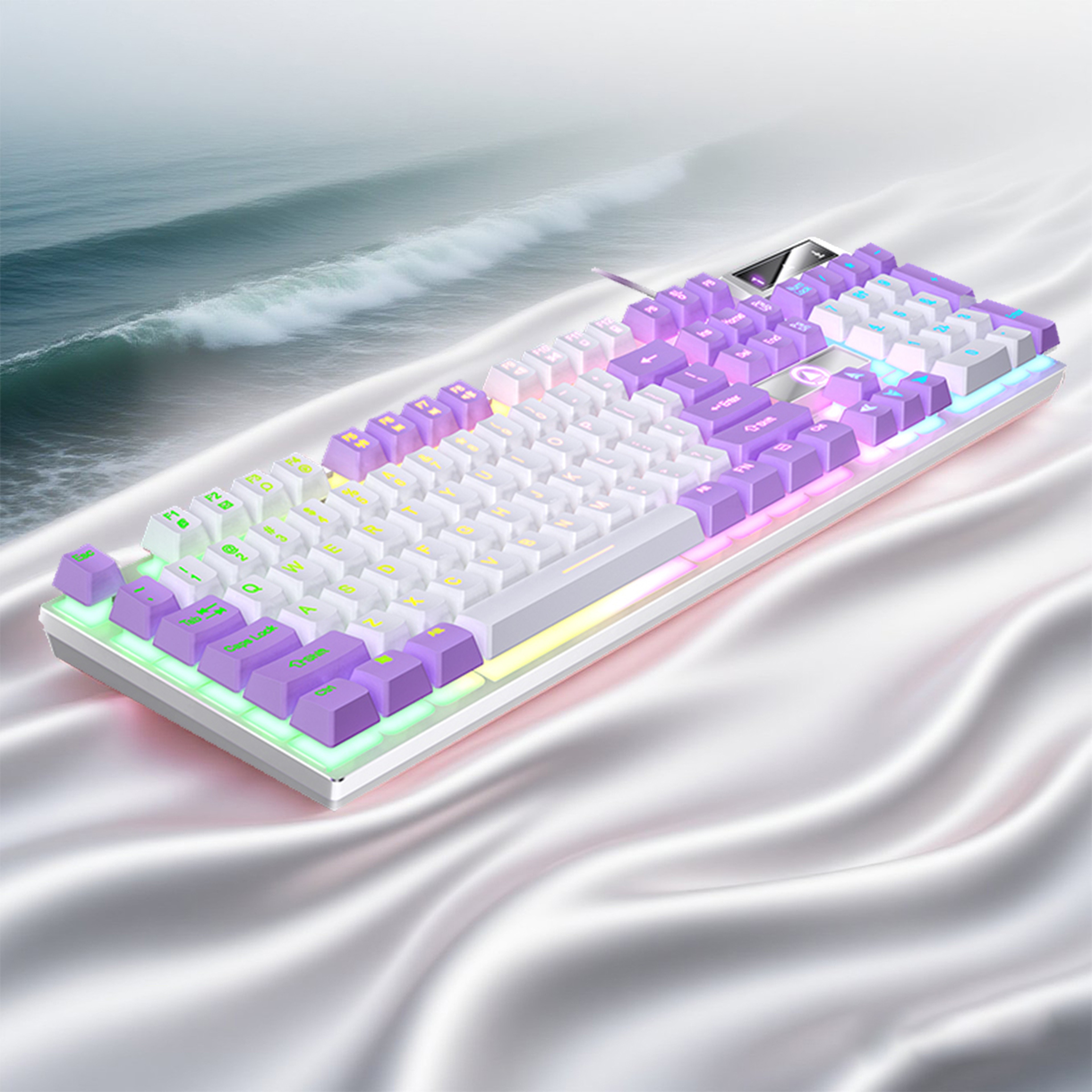 Low Profile Wired Gaming Keyboard for PC, Laptop, and Desktops – view 3