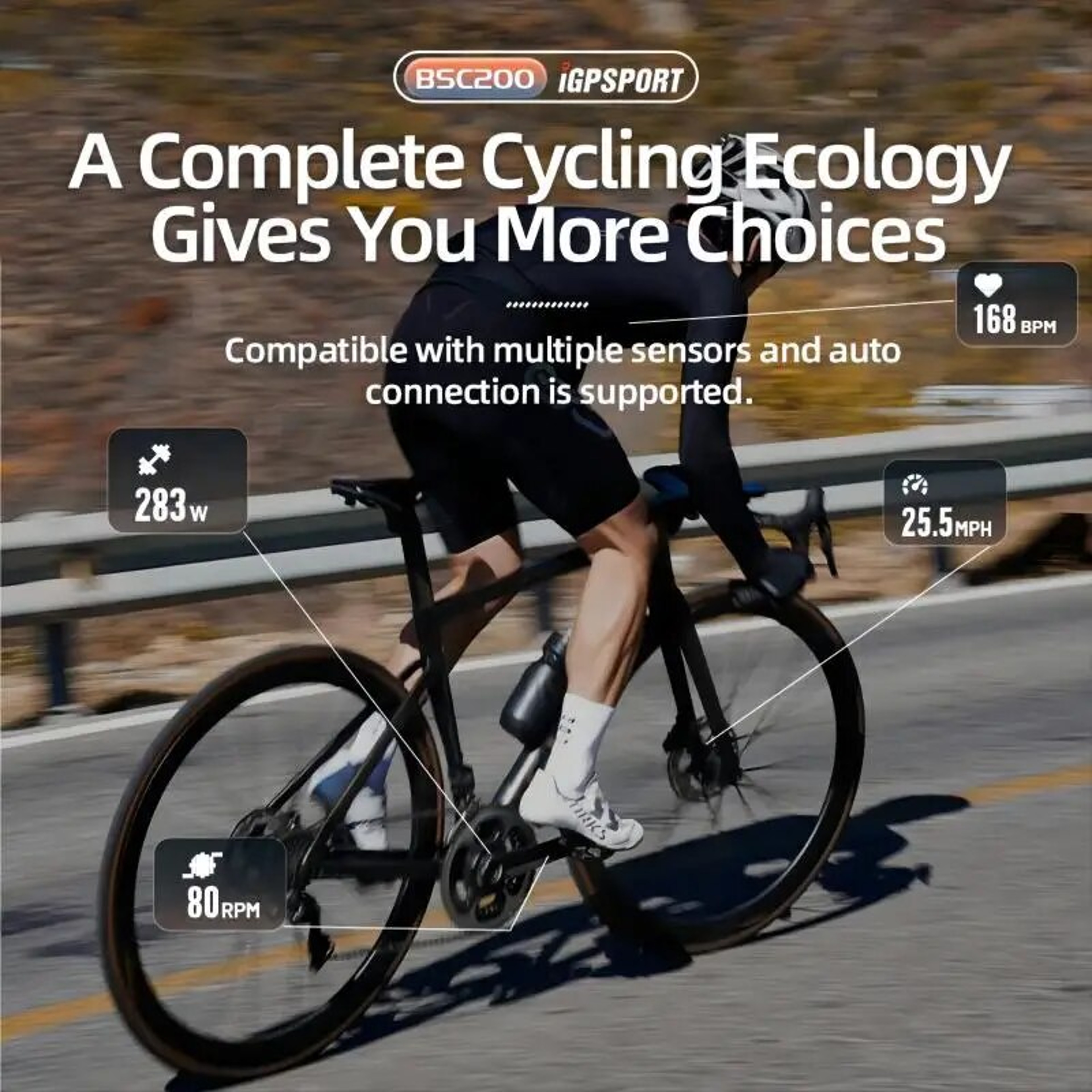 Wireless Cycling Odometer, GPS Bicycle Computer, ANT Bluetooth5.0 Speedometer, Route Navigation Accessories – view 5