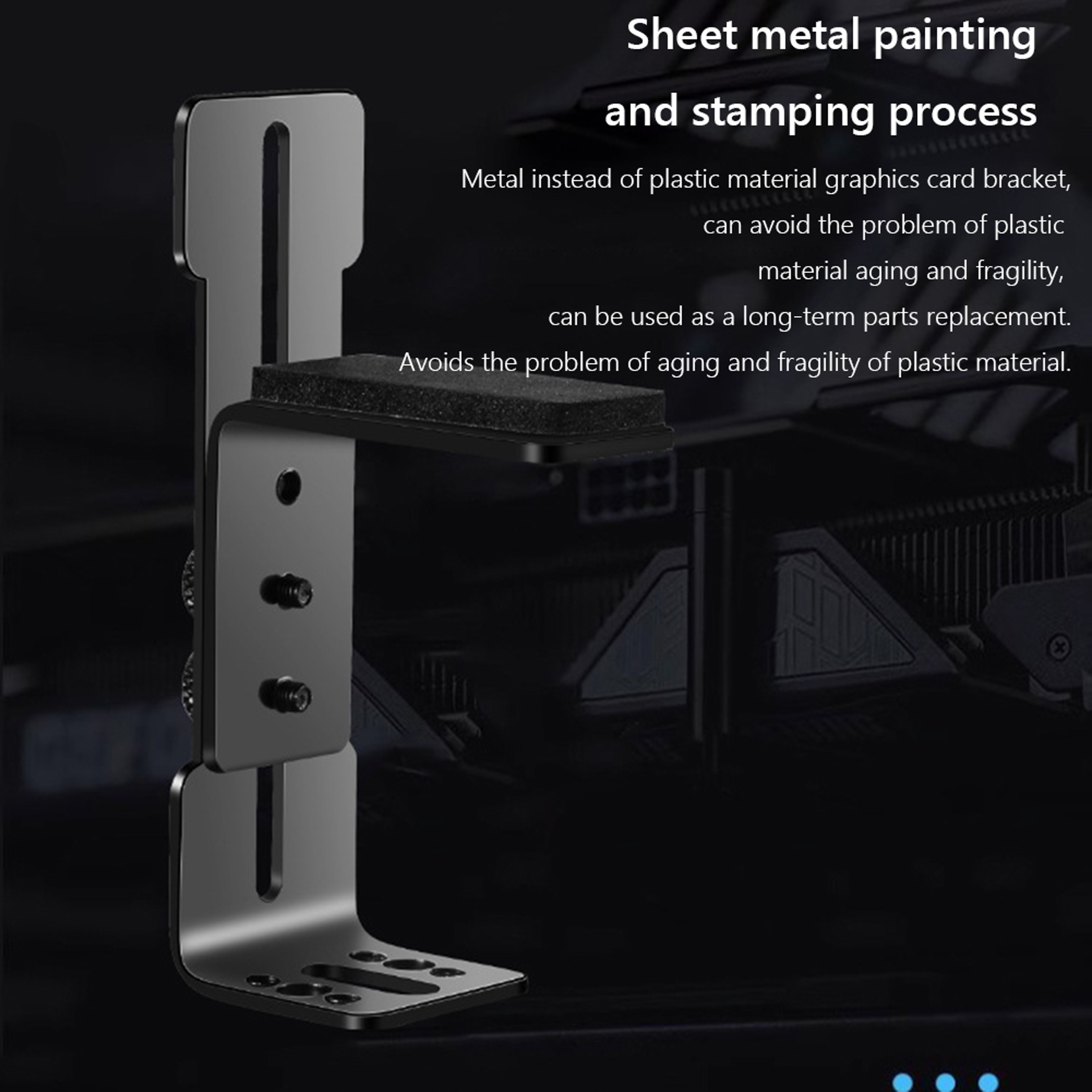 Stainless Steel Video Card Support Bracket for Fan Position, Computer Graphics Card – view 4