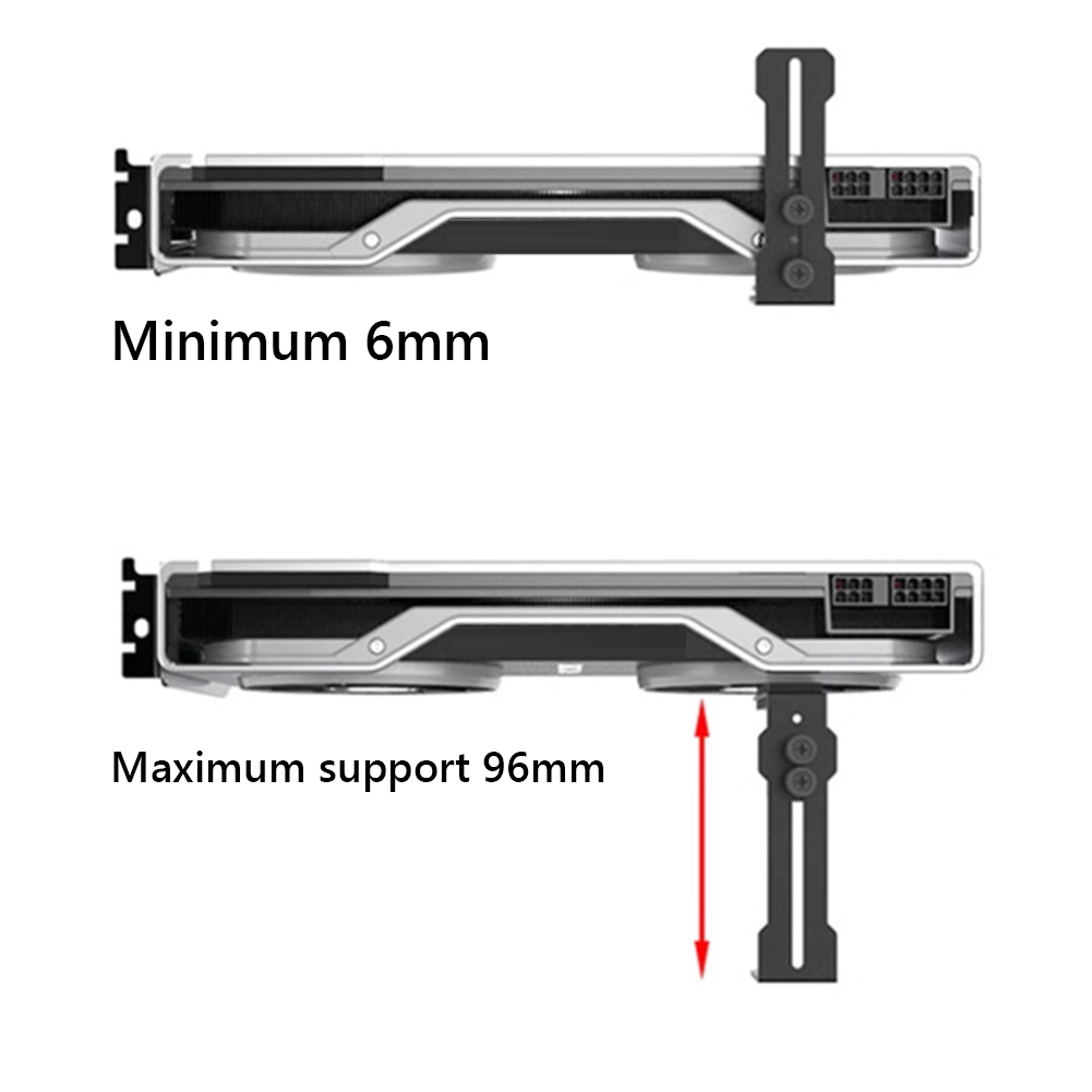 Stainless Steel Video Card Support Bracket for Fan Position, Computer Graphics Card – view 6