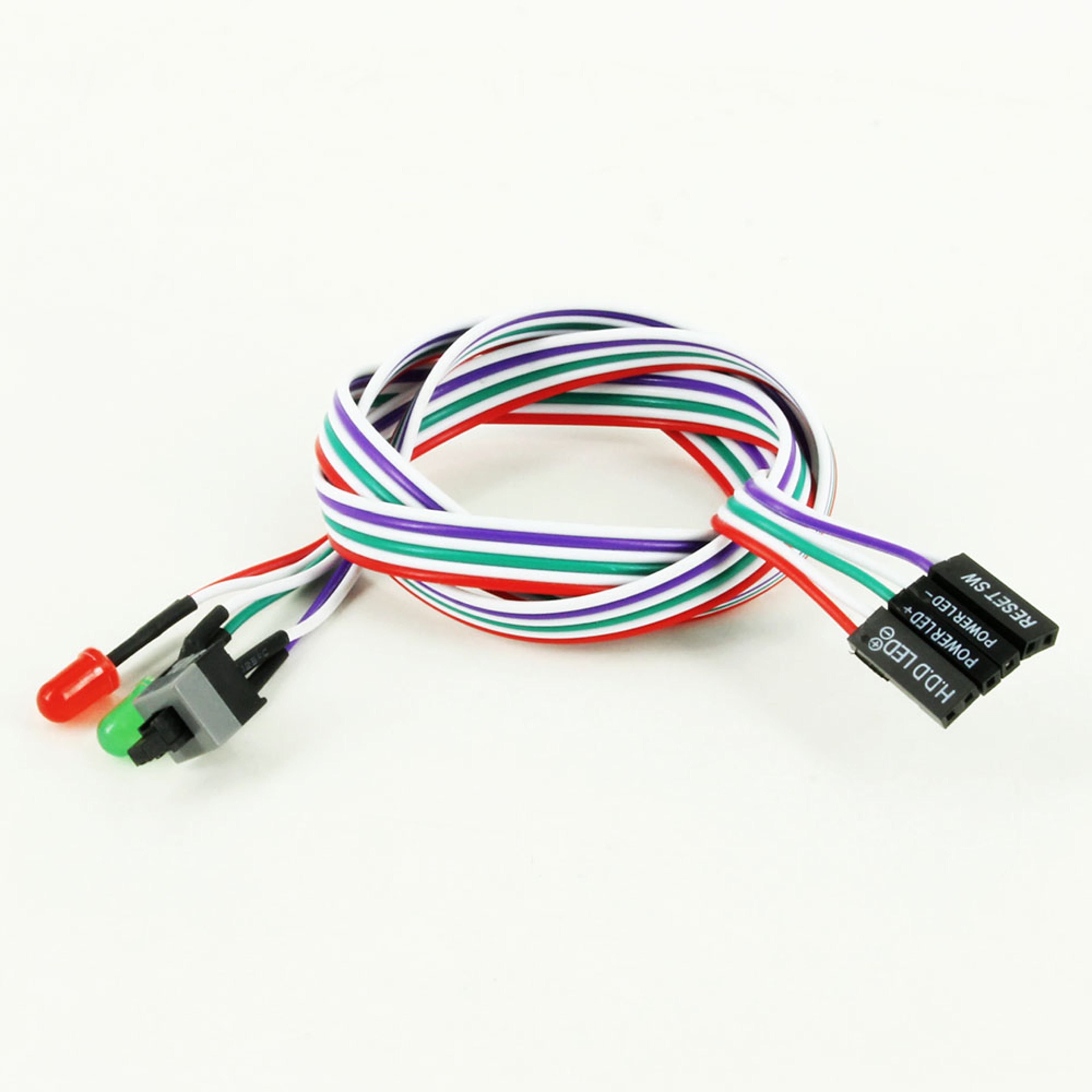 LED Chassic Switch Line, Computer Host Switch Restart Power Supply Cable for Desktop Motherboard – view 3