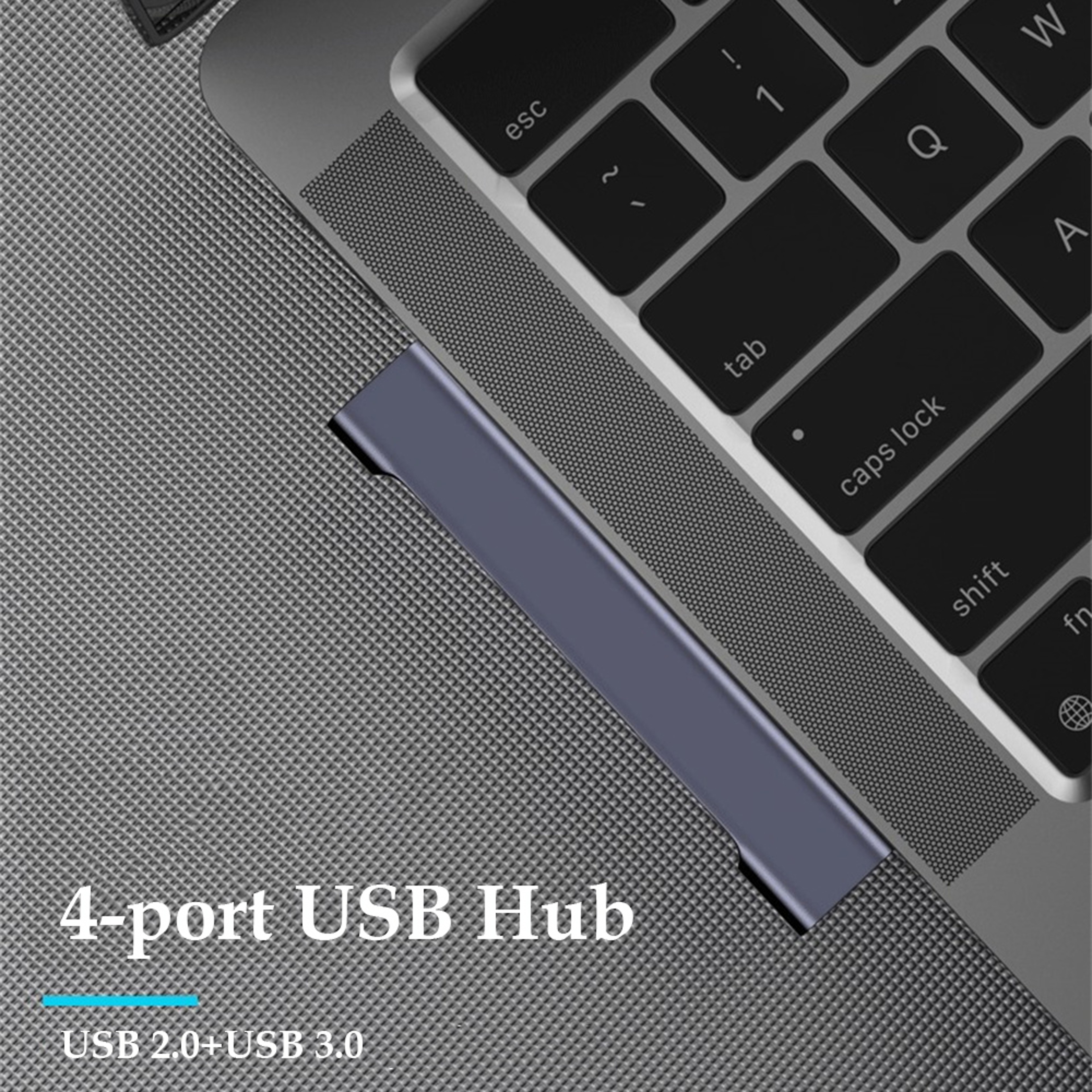 High-Speed 4Port USB Hub, USB Hub Type C Splitter, Multiport HUB for PC & Computer Accessories – view 3