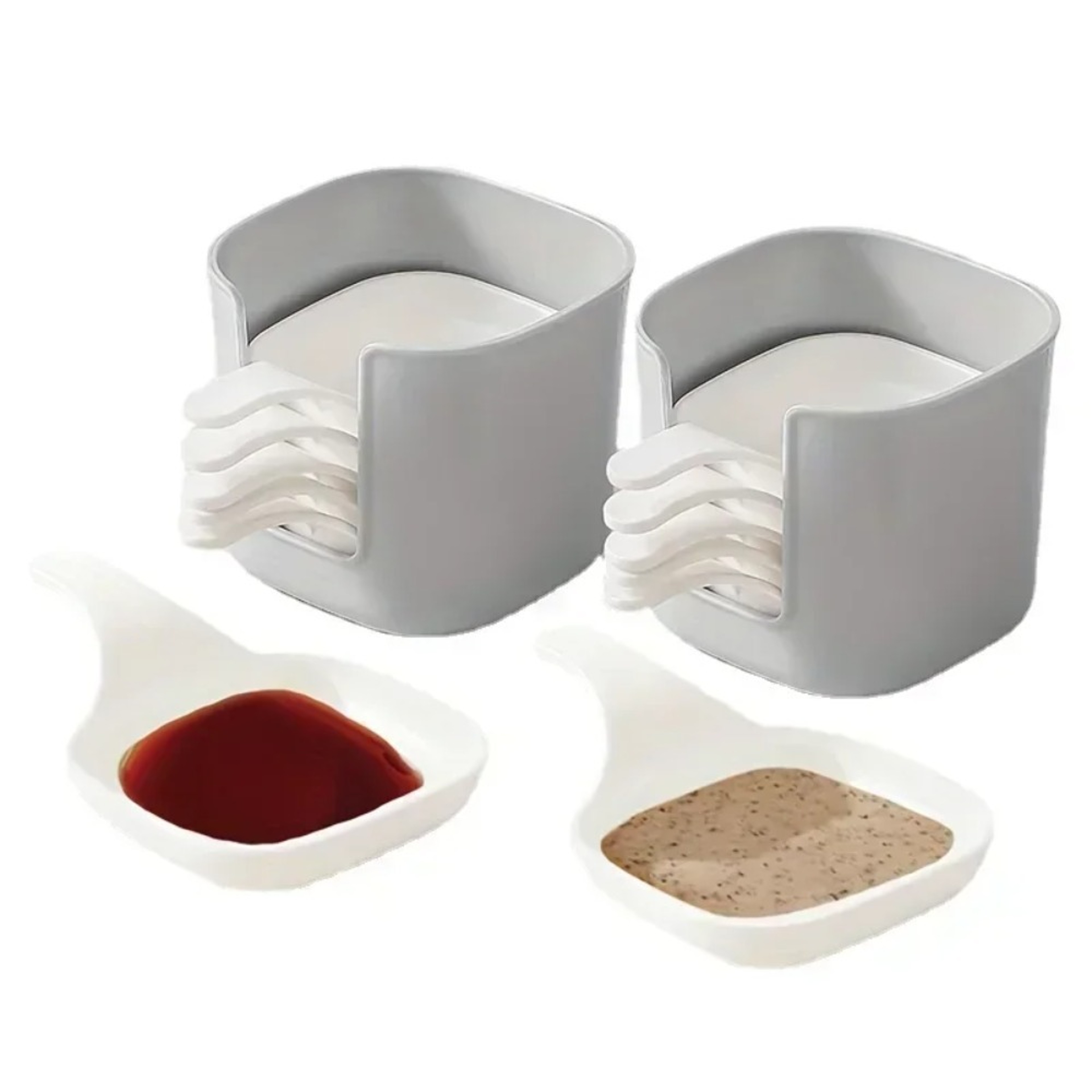 7pcs/set Sauce Dish Set, Dipping Dish Bowls for Snack Seasoning, Tomato Sauce Plates, Kitchen Food Containers, Serving – view 5