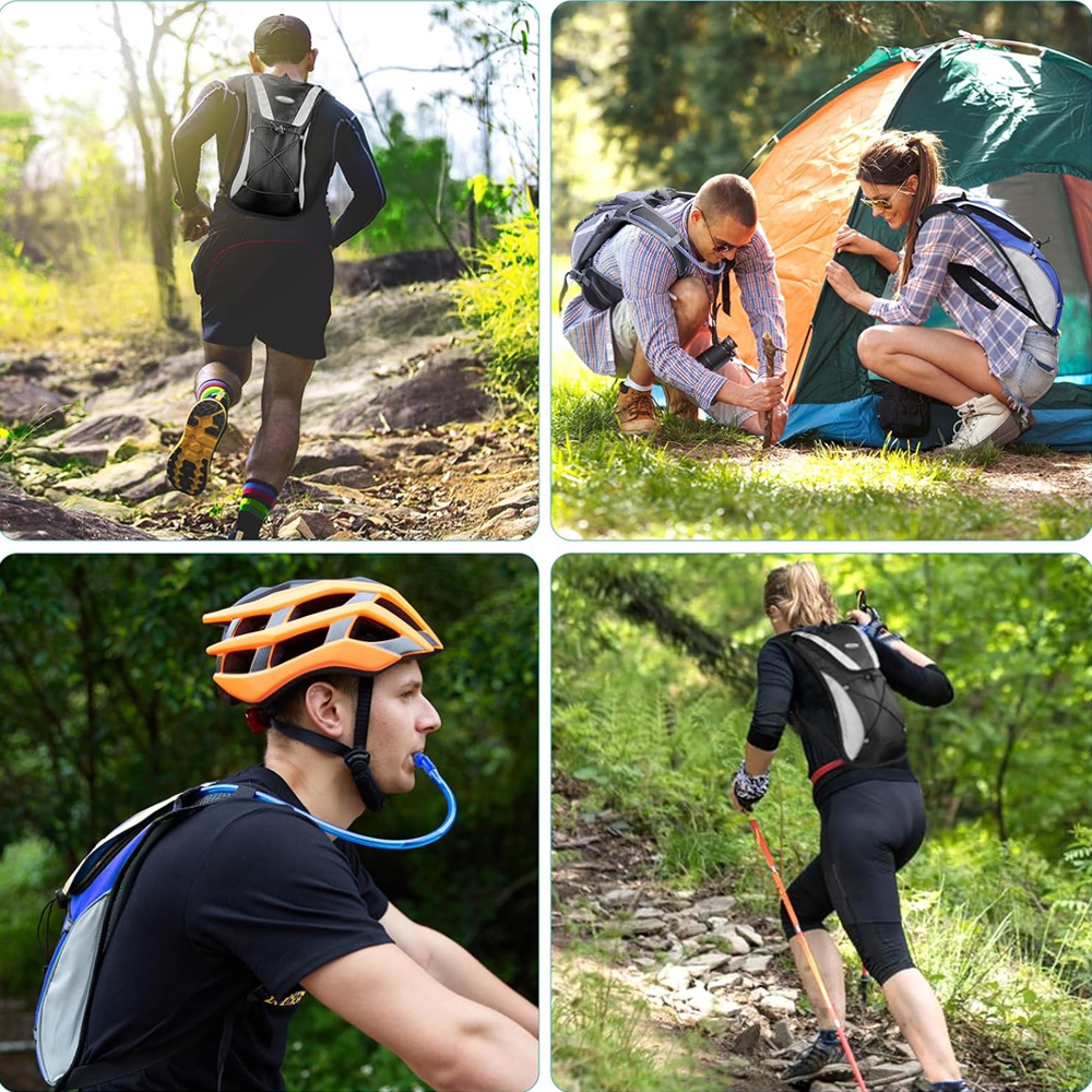 1pc New Lightweight Hydration Backpack for Men & Women, Water Backpack for Running, Hiking, Cycling Outdoor Adventure – view 6