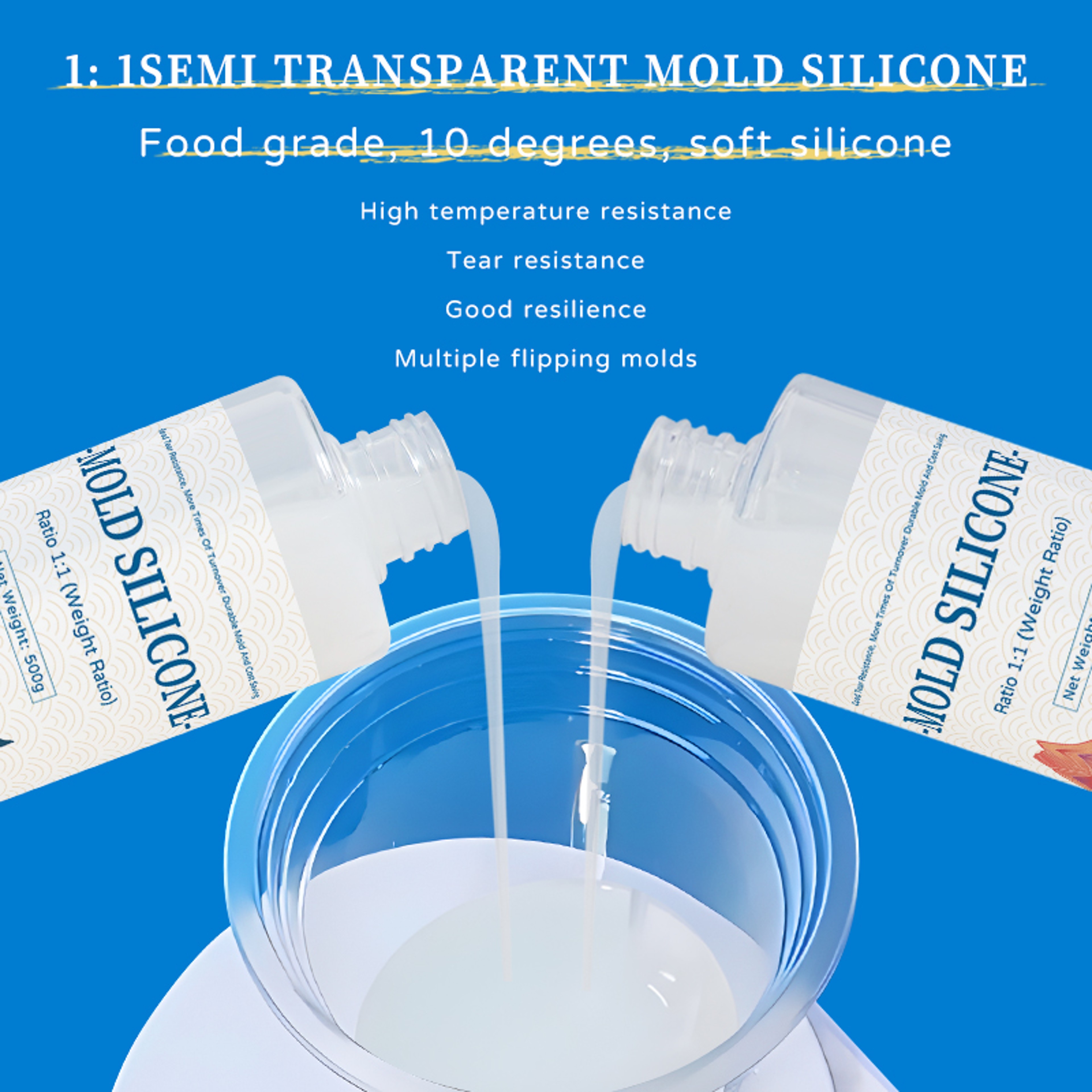 DIY Silicone Mold Making Kit, Fast Curing Liquid Rubber, Silicona Liquida Para Mold, Cured Silicone – view 4