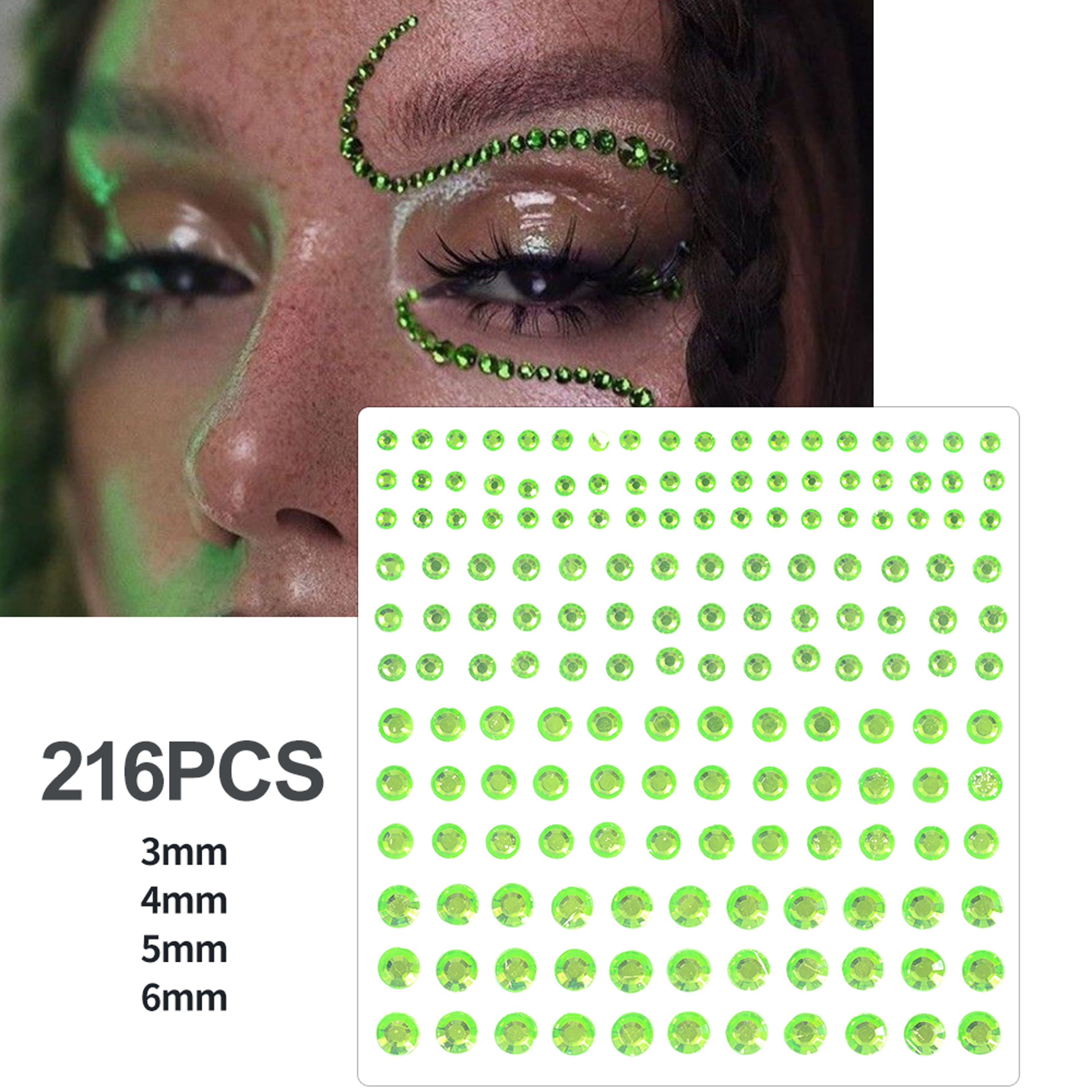 Face Pearls Stick On, Self Adhesive Pearl Stickers, Hair Rhinestones, Eyes Makeup Stickers – view 25