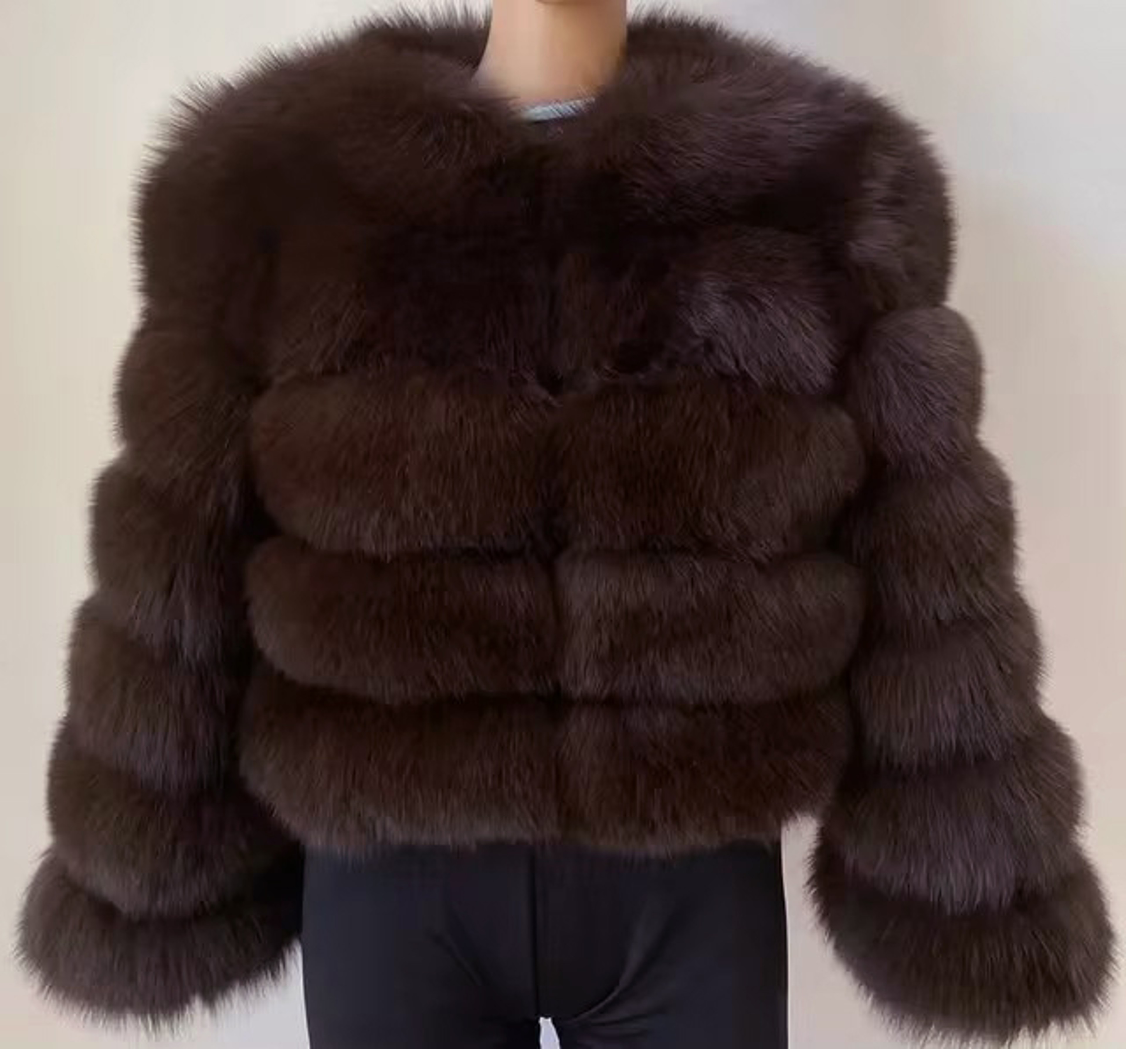 Luxury Faux Fur Coat 2024 Winter Fluffy Jacket For Women Thick Warm Raccoon Style Outwear 12