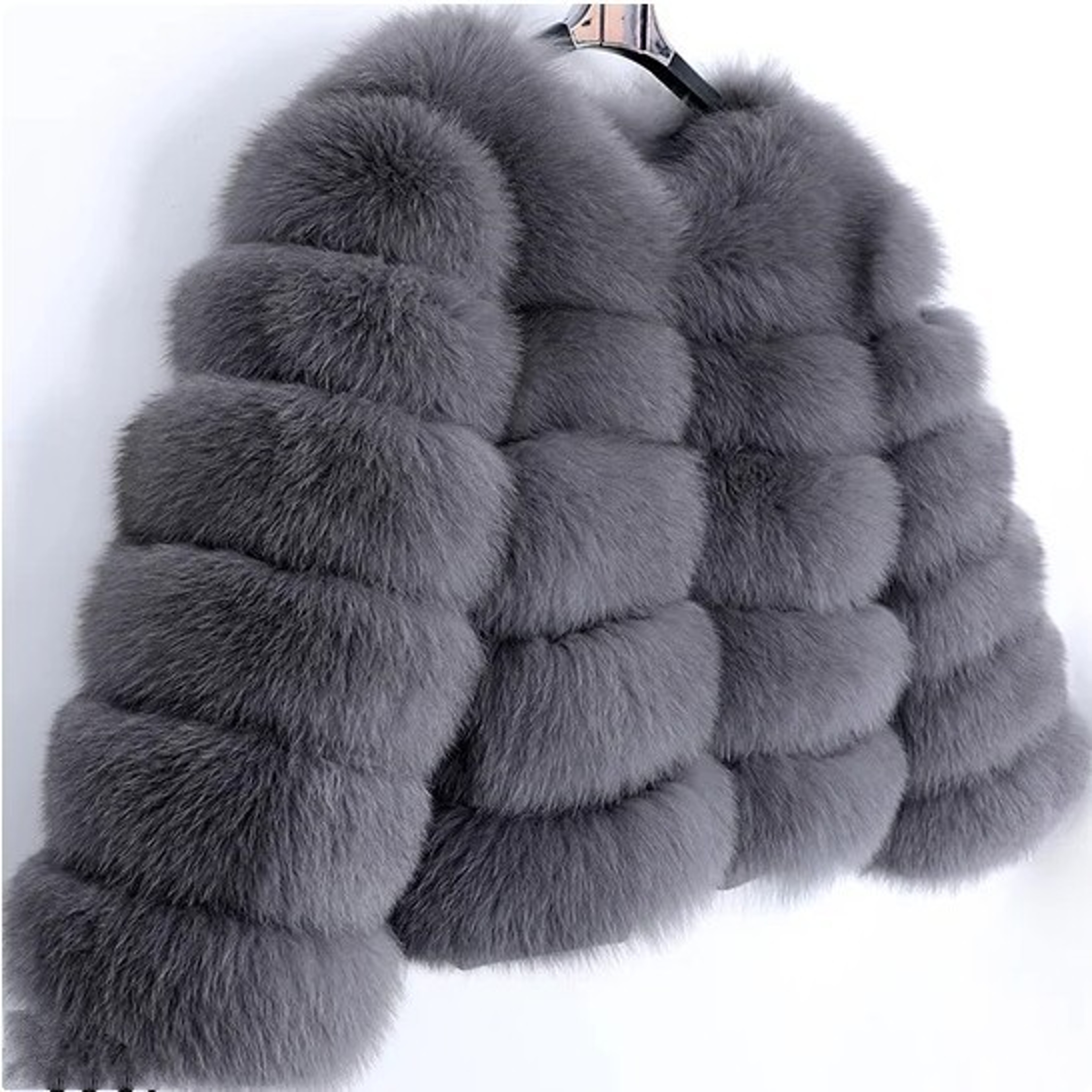 Luxury Faux Fur Coat 2024 Winter Fluffy Jacket For Women Thick Warm Raccoon Style Outwear 15
