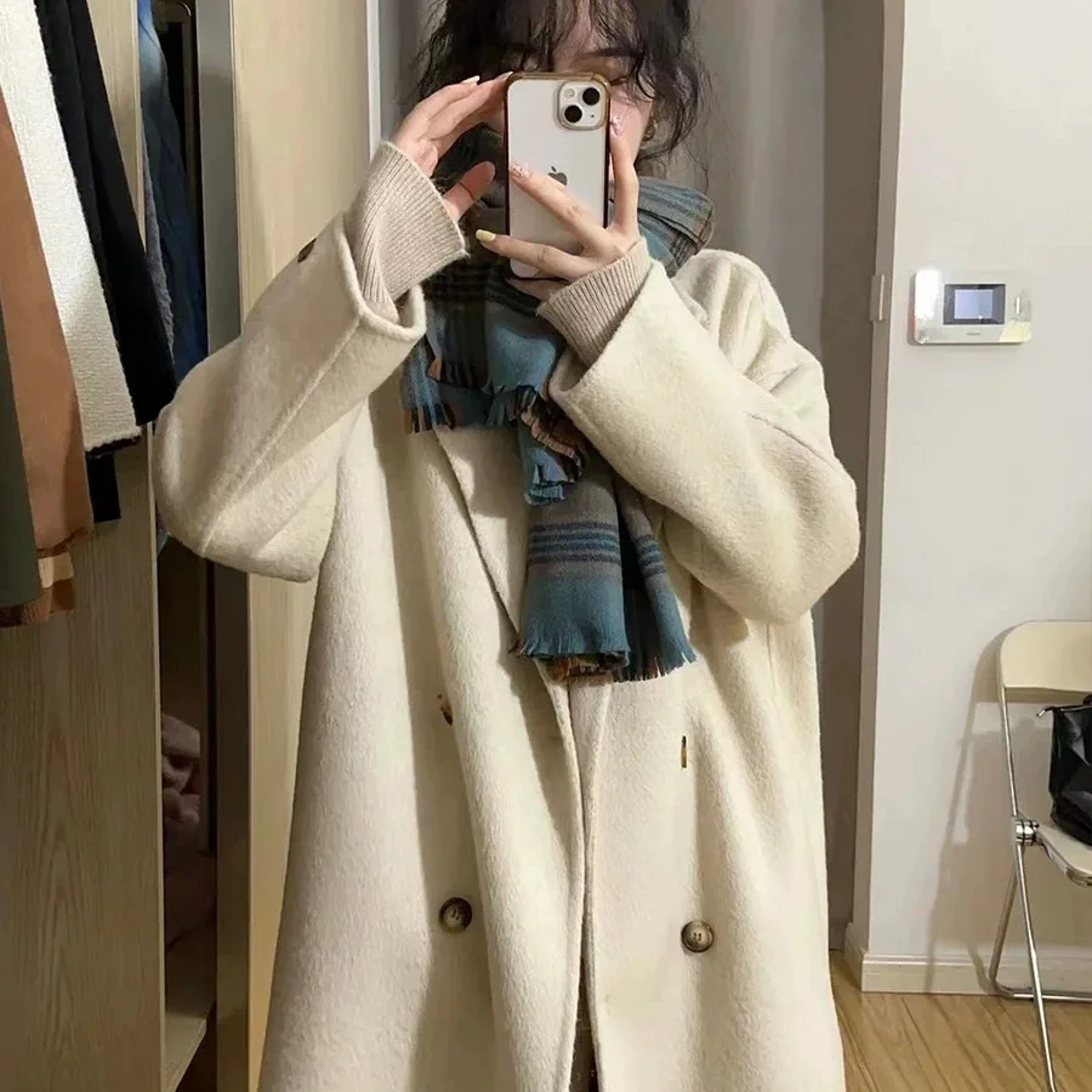 New Autumn Winter Korean Style Coat, Women's Thickened Woolen Jacket, Trendy Mid Length Hot Sale – view 1