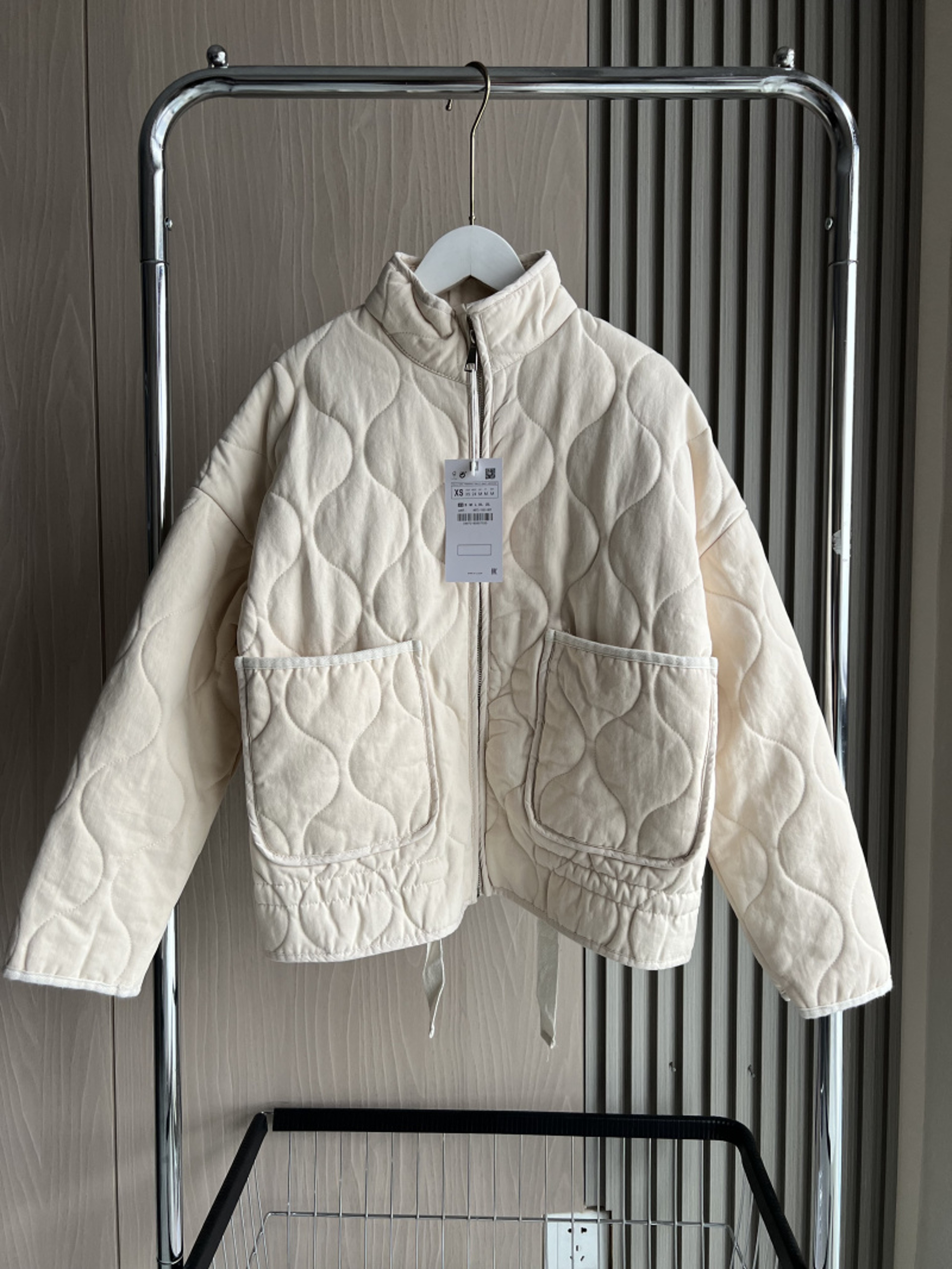 Vintage Quilted Coat For Women 2025 New Arrival Lenzing Rayon High Collar Large Pocket Decorative C 4