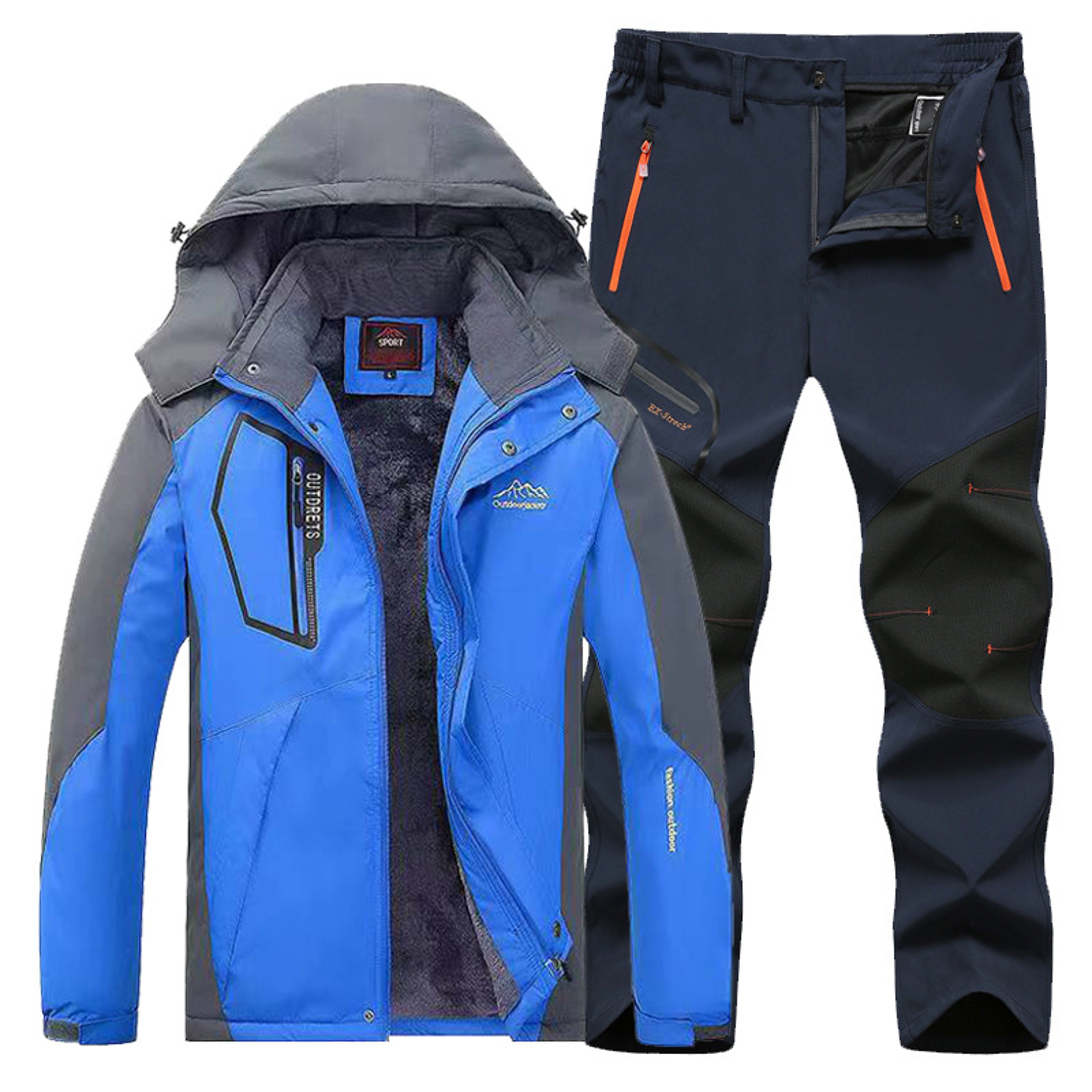 Mens Ski Suit Windproof Waterproof Winter Ski Wear Handsome Outdoor Sports Suit For Warmth 1