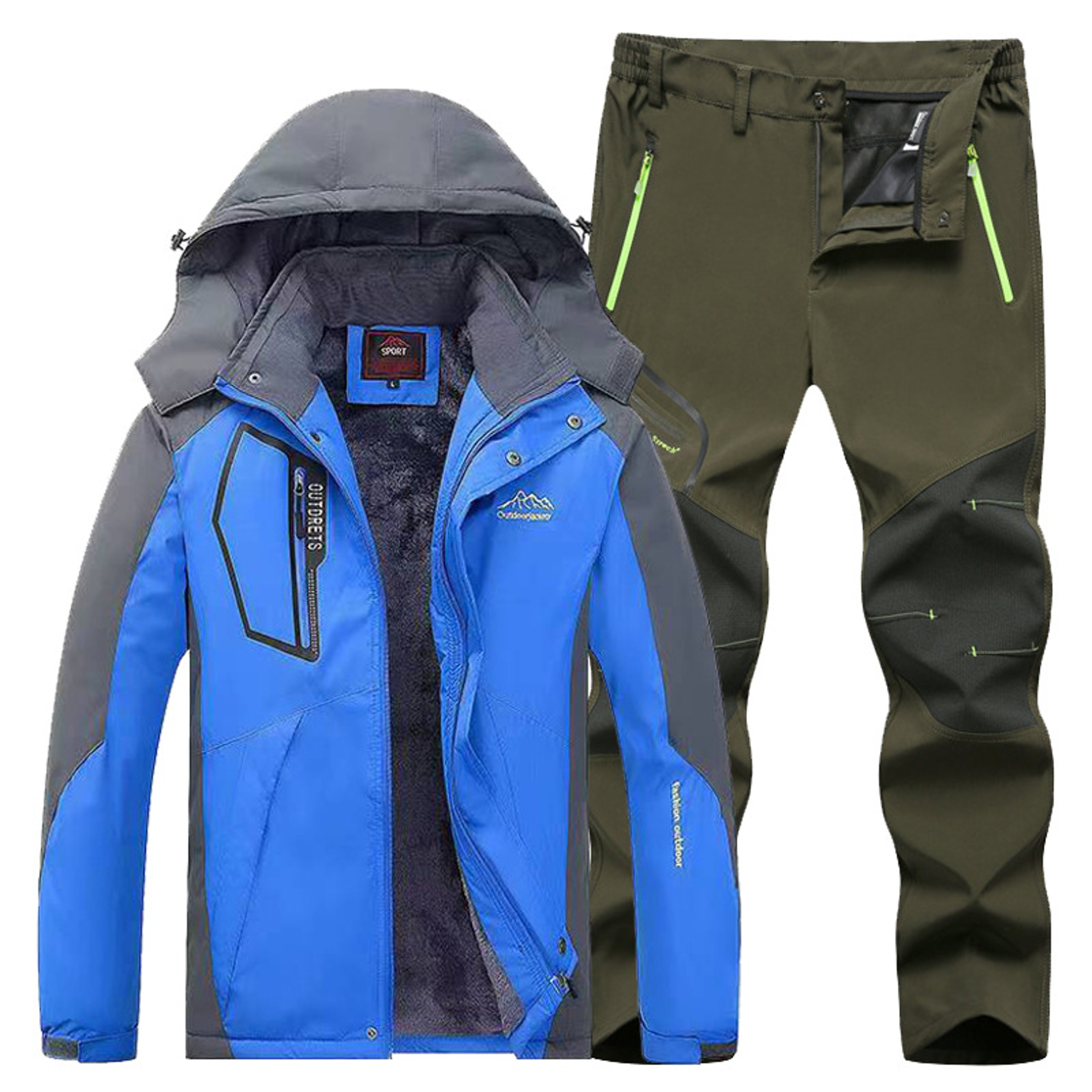 Mens Ski Suit Windproof Waterproof Winter Ski Wear Handsome Outdoor Sports Suit For Warmth 6