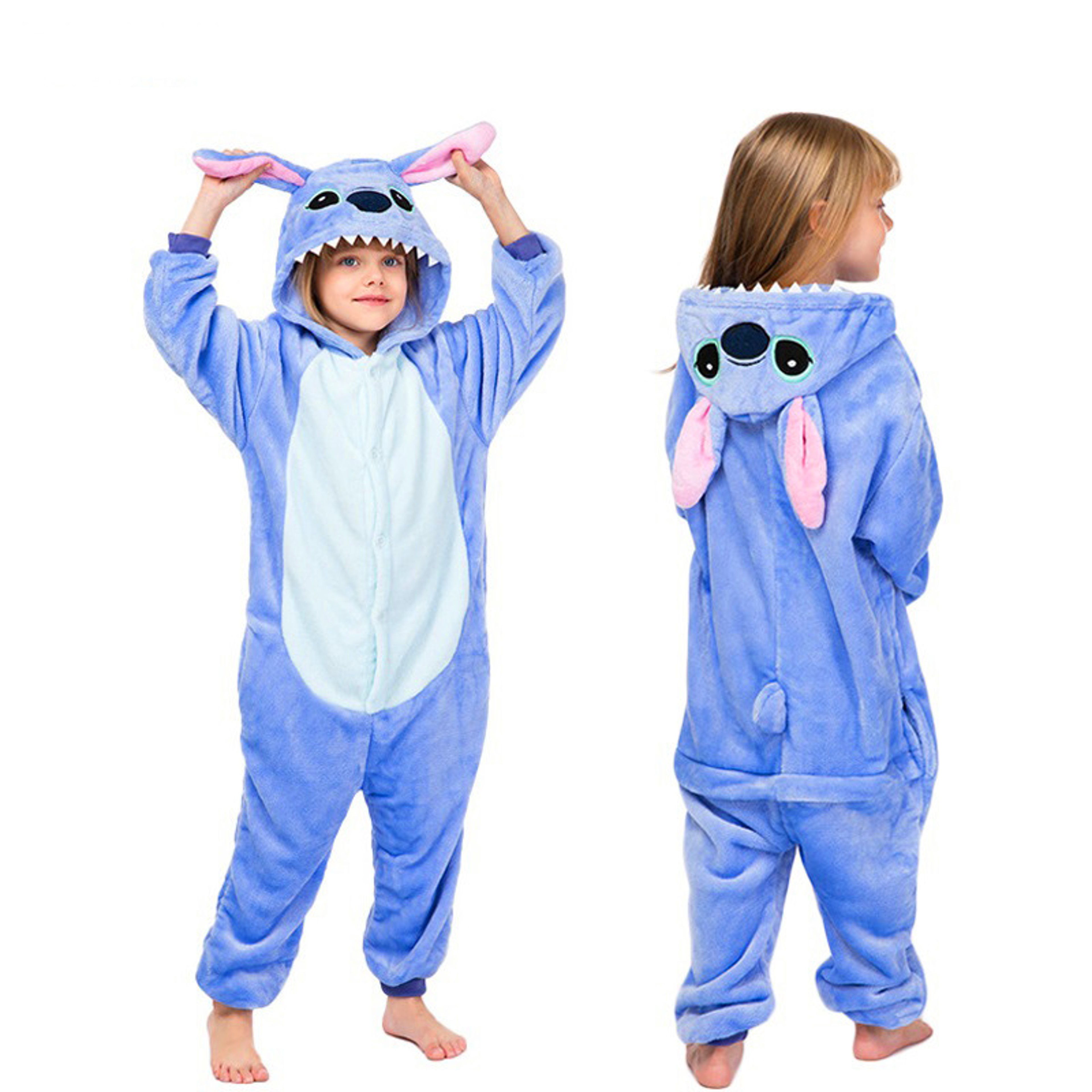Kids Cartoon Pajamas Set, Animal Onesie Jumpsuit for Girls and Boys, Anime Cosplay Costume for Christmas and Halloweens – view 1