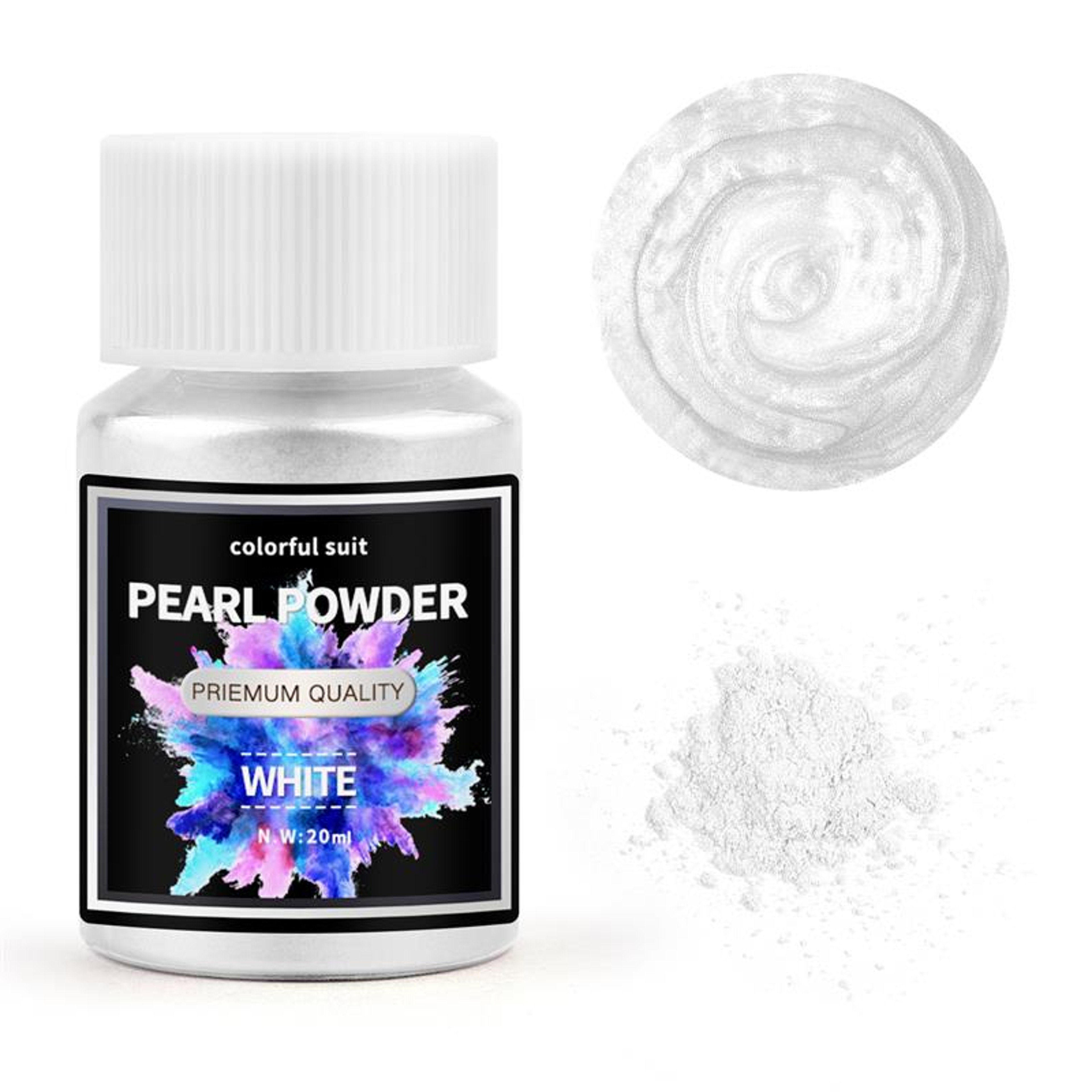 Pearlescent Powder, Epoxy Resin Dye, 24Color Mica Powder Set, Pearl Pigment for DIY Jewelry Making – view 24