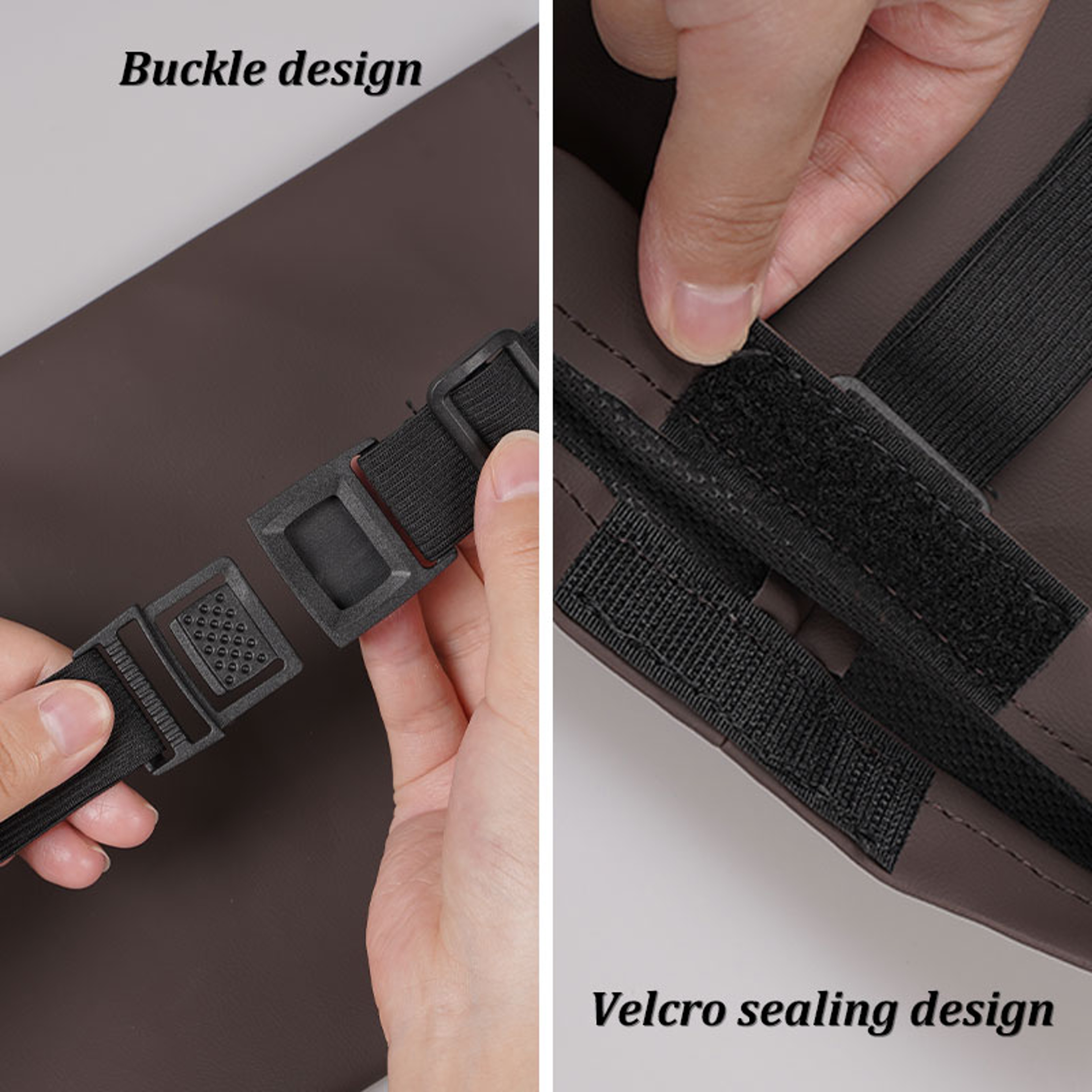 Leather Auto Seat Back Organizer, Leap Motor Visor Box, Car Tissue Holder, Napkin Storage Accessory – view 4