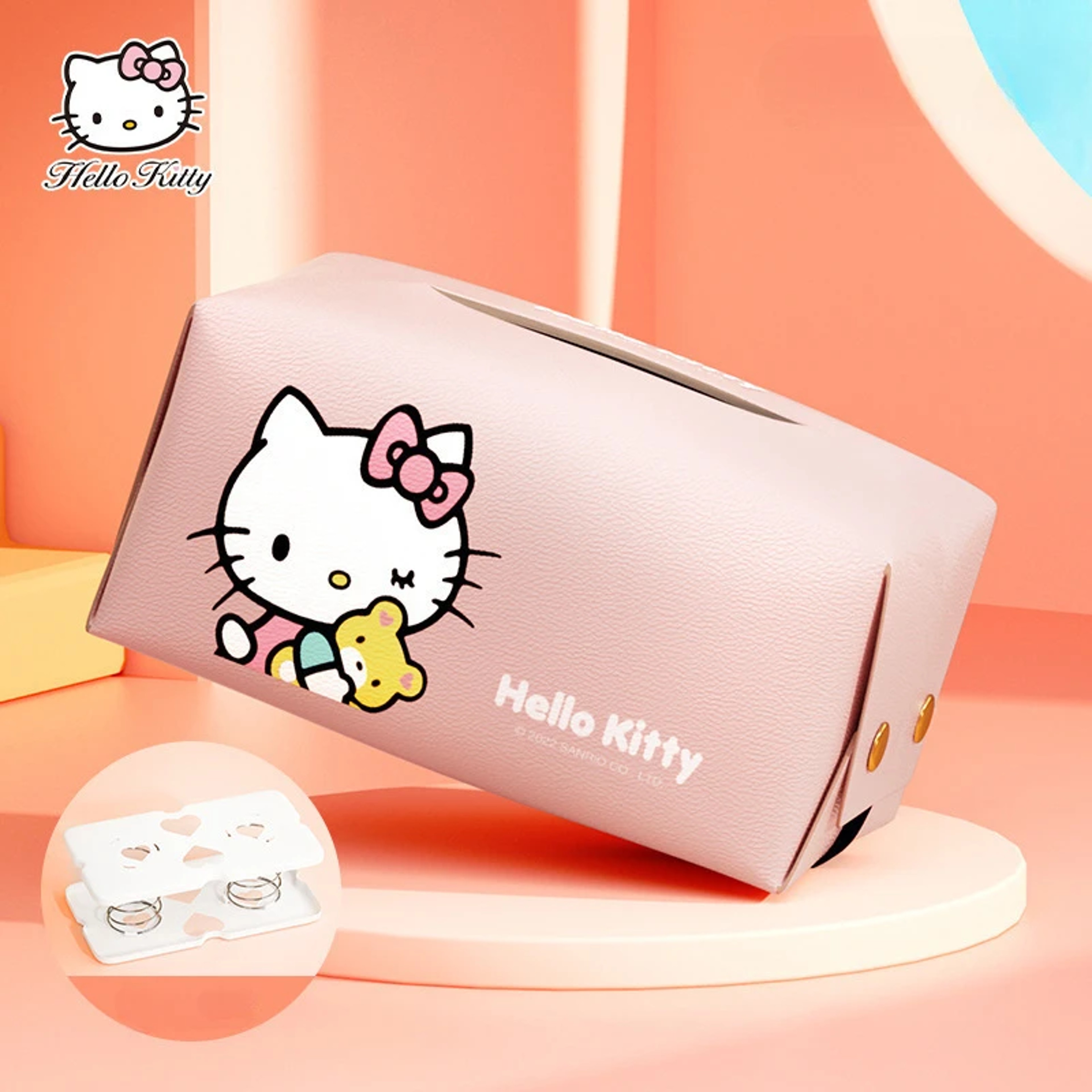 Hello Kitty Car Tissue Box, Sanrio Car Accessories, Universal Center Console Armrest Napkin Holder, Cute Car Decoration – view 6