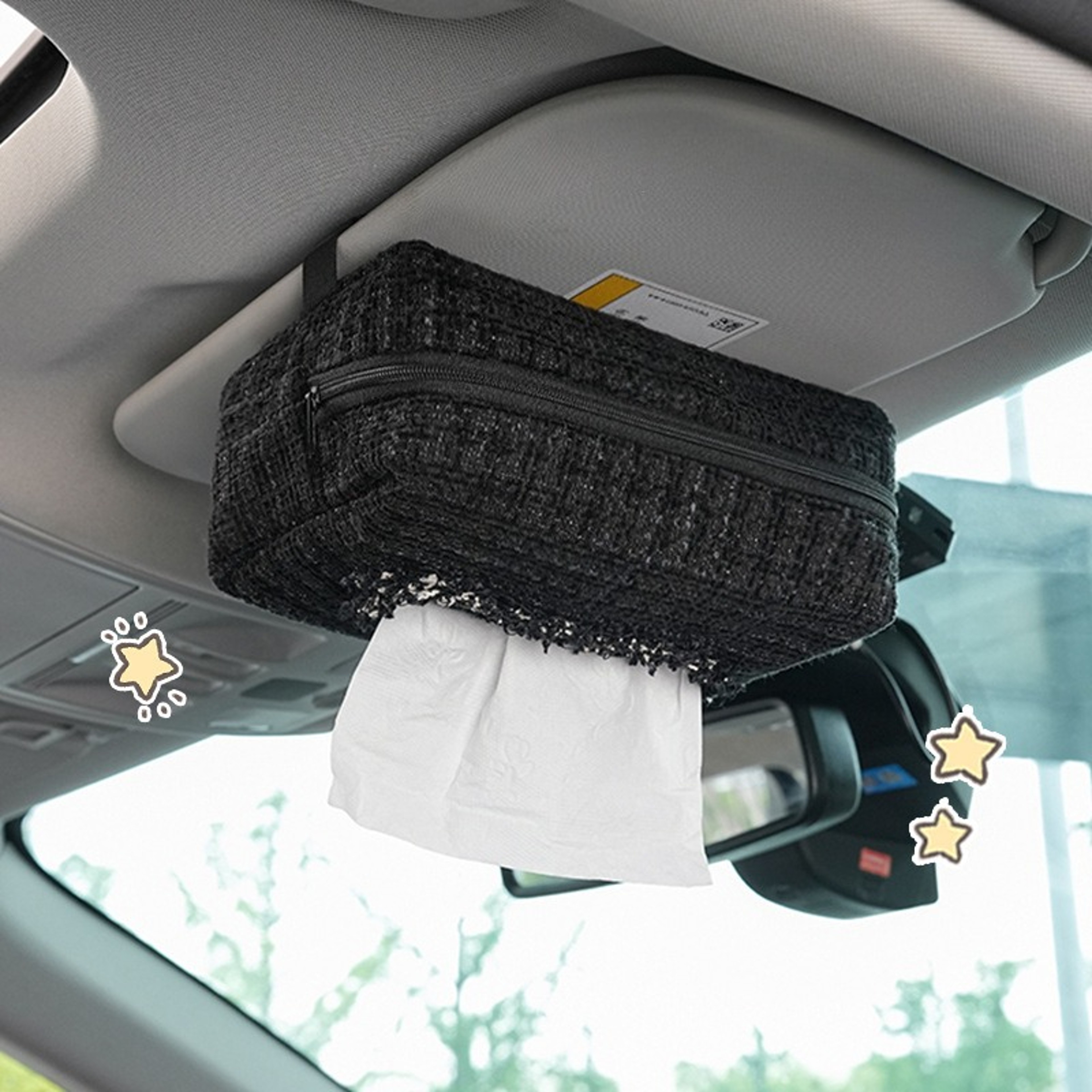 Creative Car Tissue Box, Small Fragrance Style, High End Car Hanging Paper Box, Multi Function Handrail Box – view 3