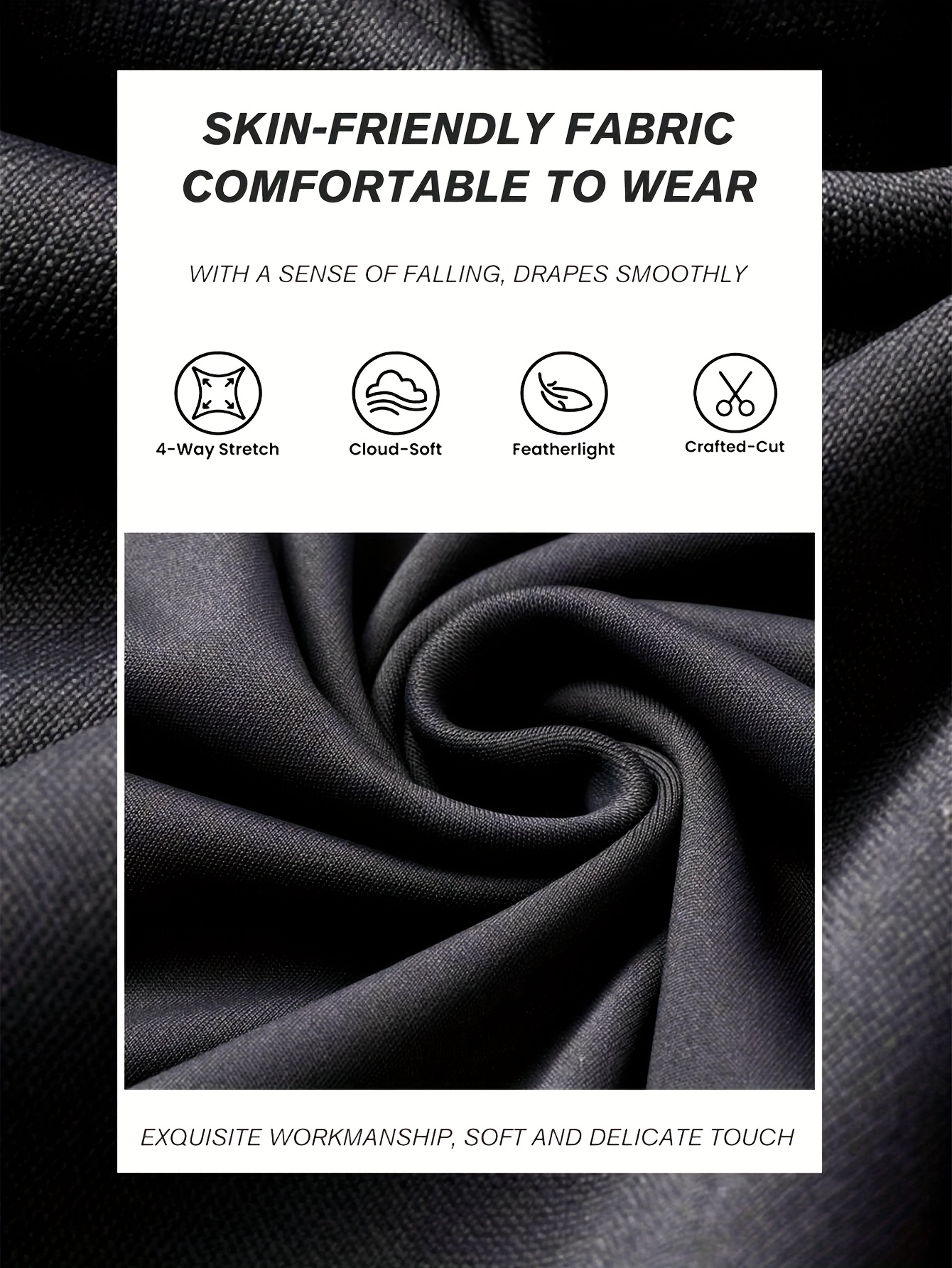 Thin Wide Leg Pants for Slim Women, High Waisted Tight Fitting Flared Pants, Slim Leg Long Black Pants for Spring – view 6