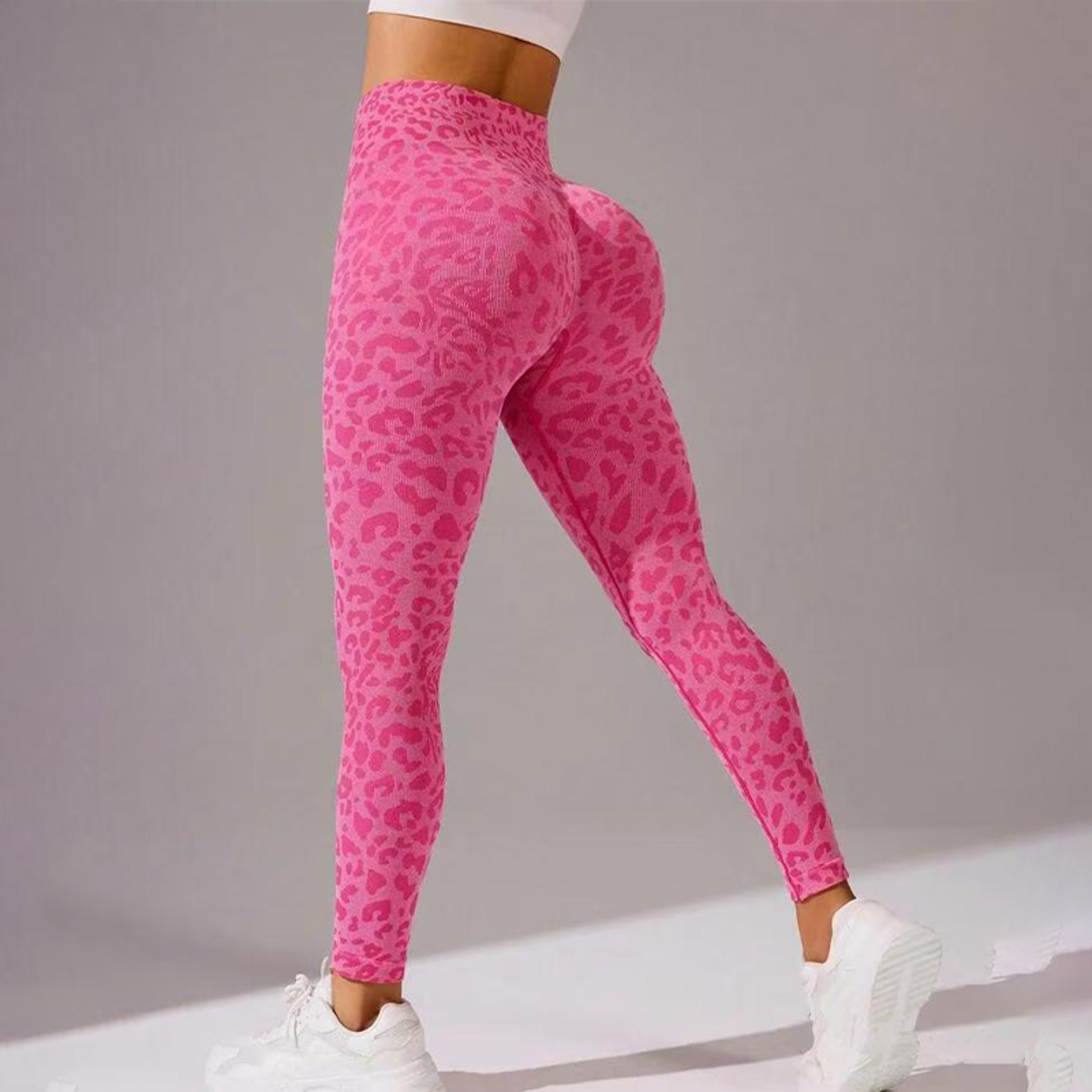 Seamless Yoga Leggings for Women, High Waist Tights, Sexy Leopard Print, Hip Lift Fitness Leggings – view 9