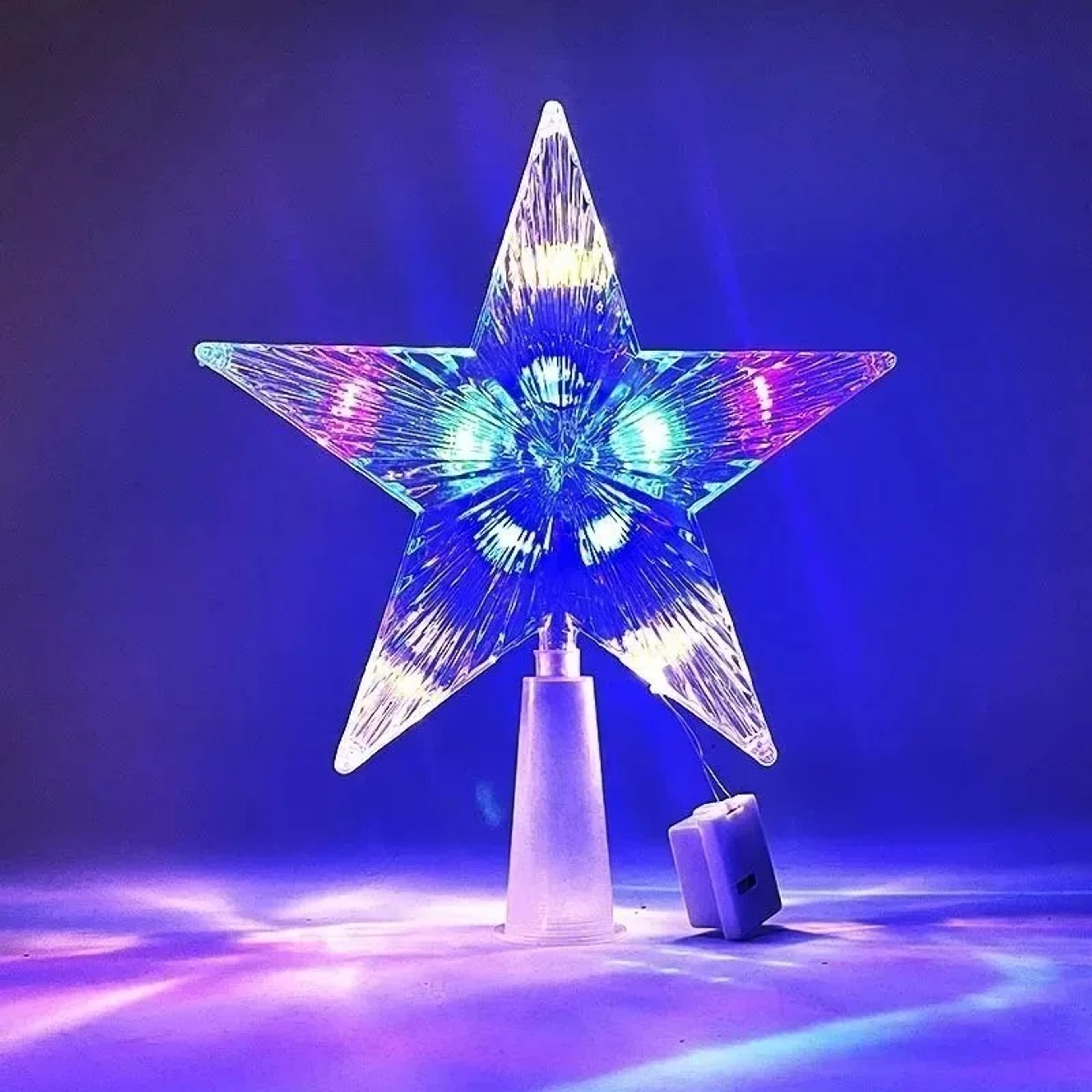 Warm White Lights LED Shining Lamp, Christmas Tree Decoration Stars, TopStar , Home Room Decor for Xmas Festival – view 10