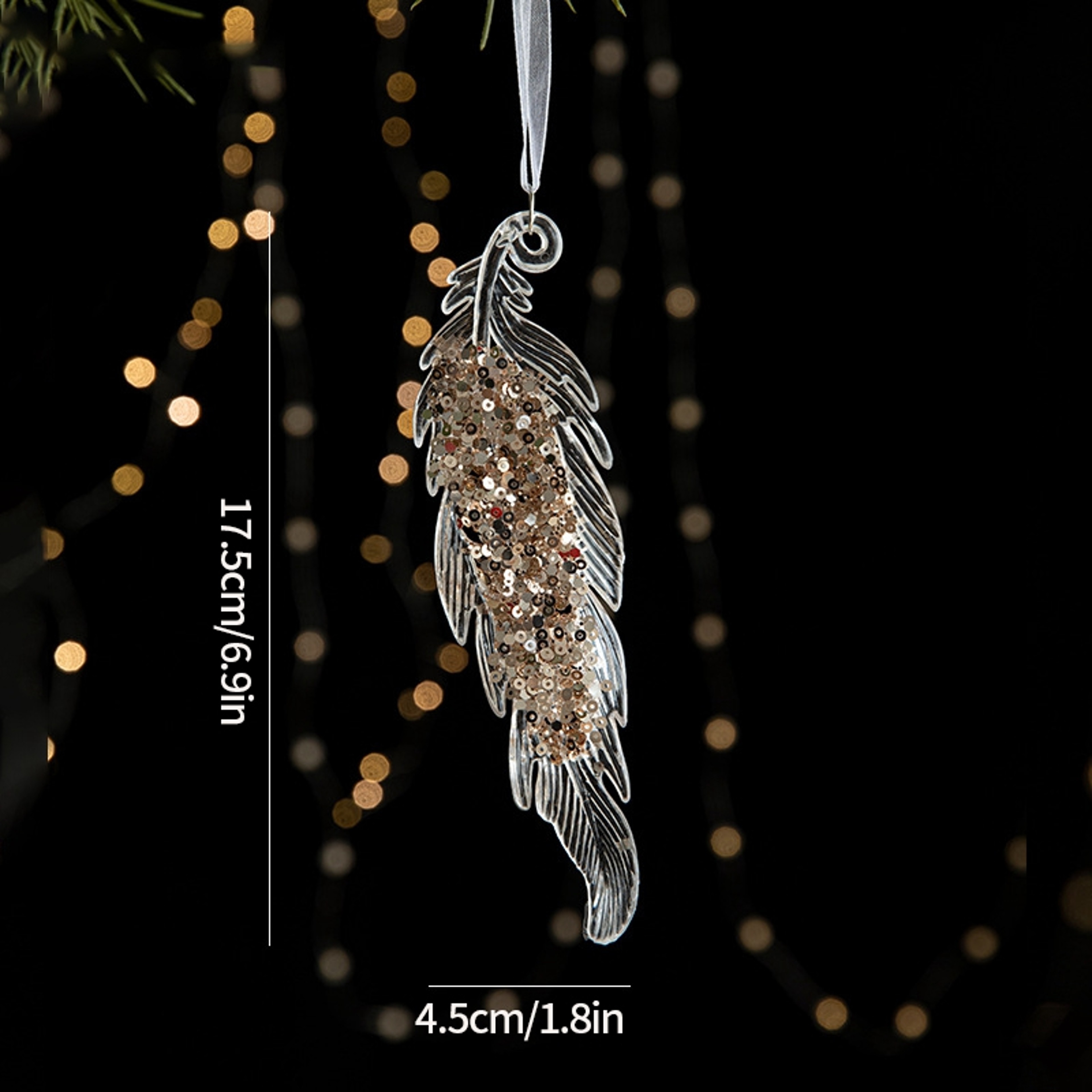 Christmas Tree Ornaments Hanging, Acrylic Crystal Pendant, Snowflake Ornaments , Home Decoration Xmas Gifts – view 23