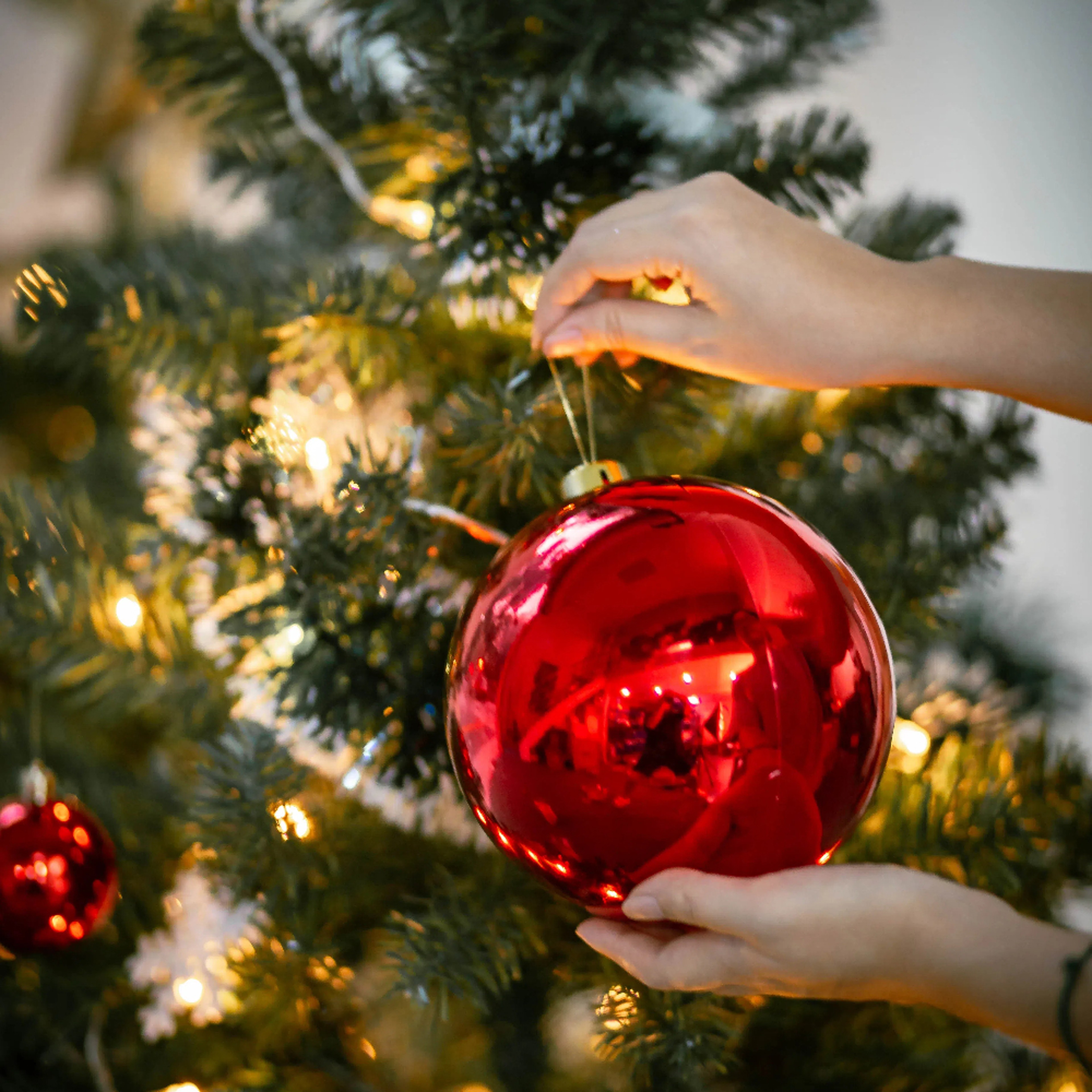 Christmas Ball Decorations Red, Decorative Ornaments for Hotels and Shopping Malls,Vibrant Christmas Colorful Ball Decor – view 3