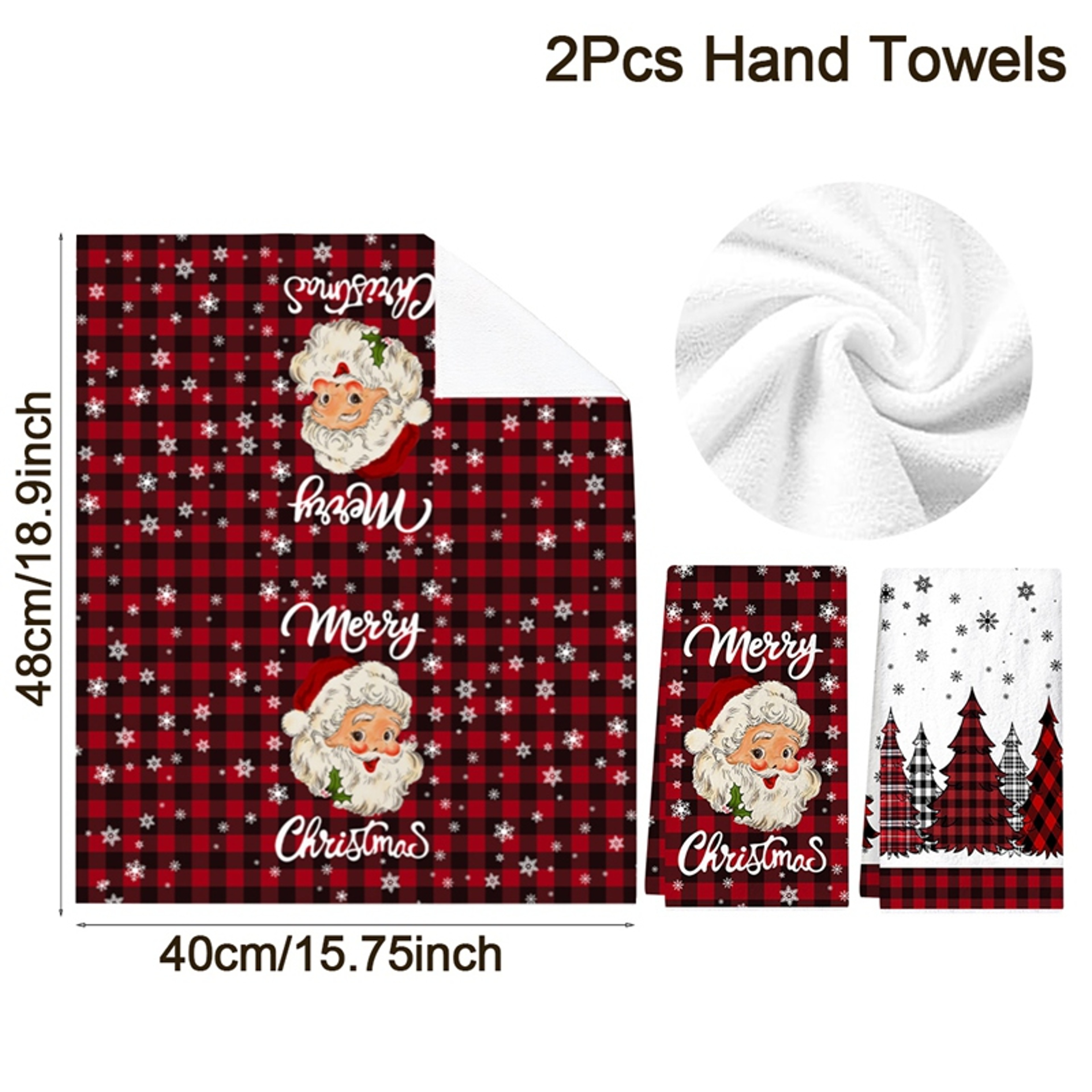 Santa Claus Dish Towel, Christmas Kitchen Towels, Merry Christmas Party Decoration, Natal Navidad New Year Gift – view 7