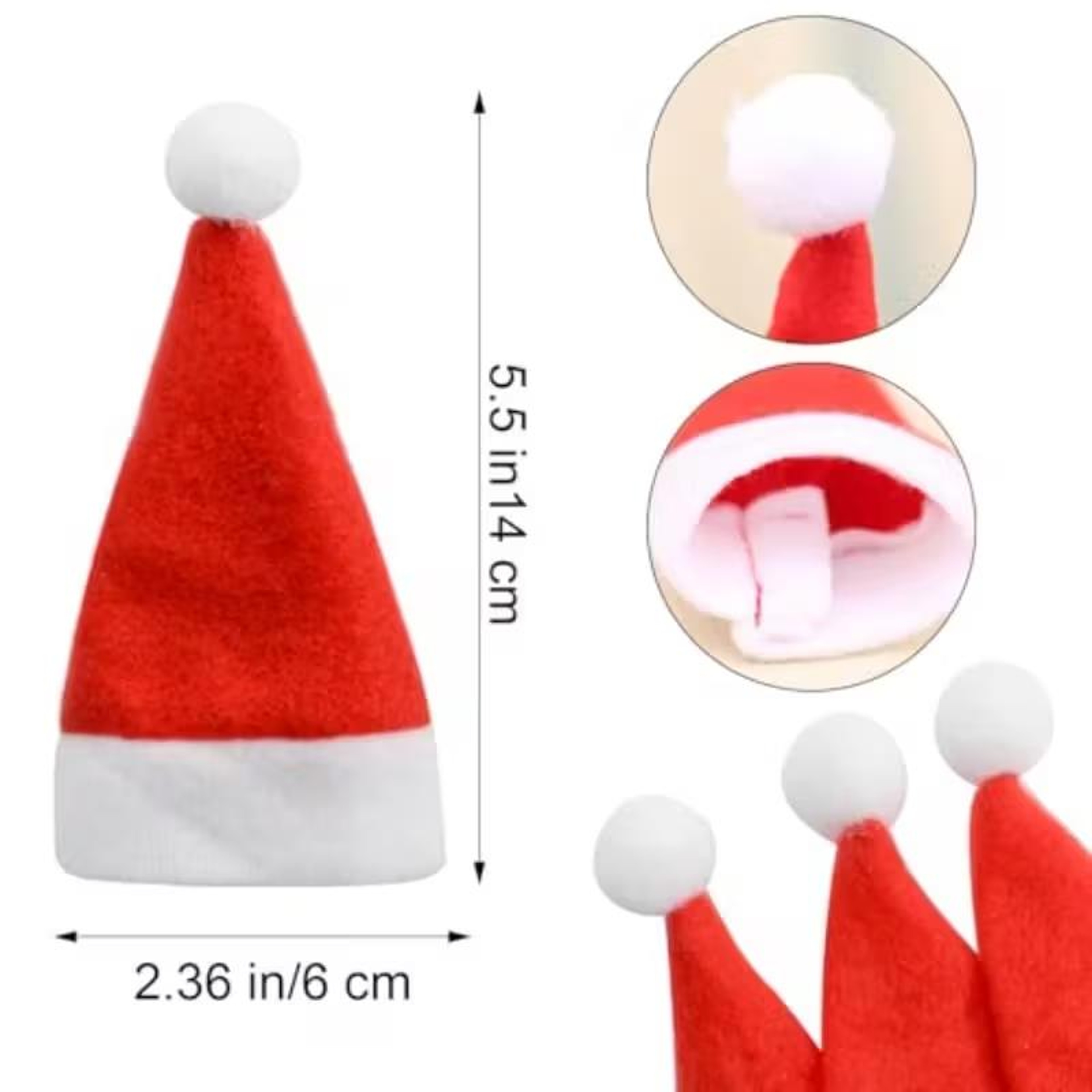 Fork Knife Cutlery Bag Christmas, Mini Christmas Hat Tableware Holders, New Year Party Home Table Decoration – view 5