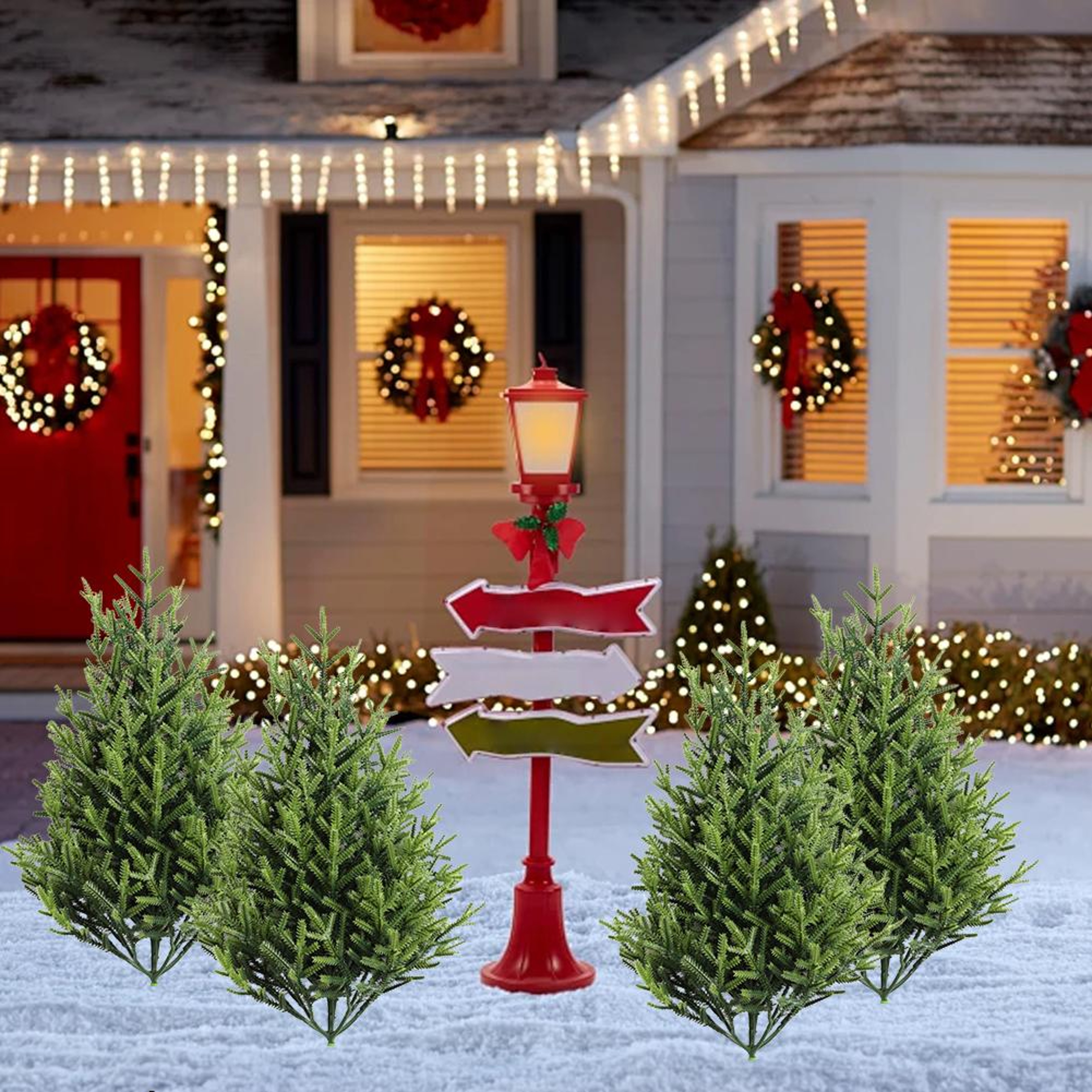 Artificial Green Plants, Pine Cypress Trees, Indoor Outdoor Home Decor, Christmas Decoration Simulated, Xmas Ornaments – view 2