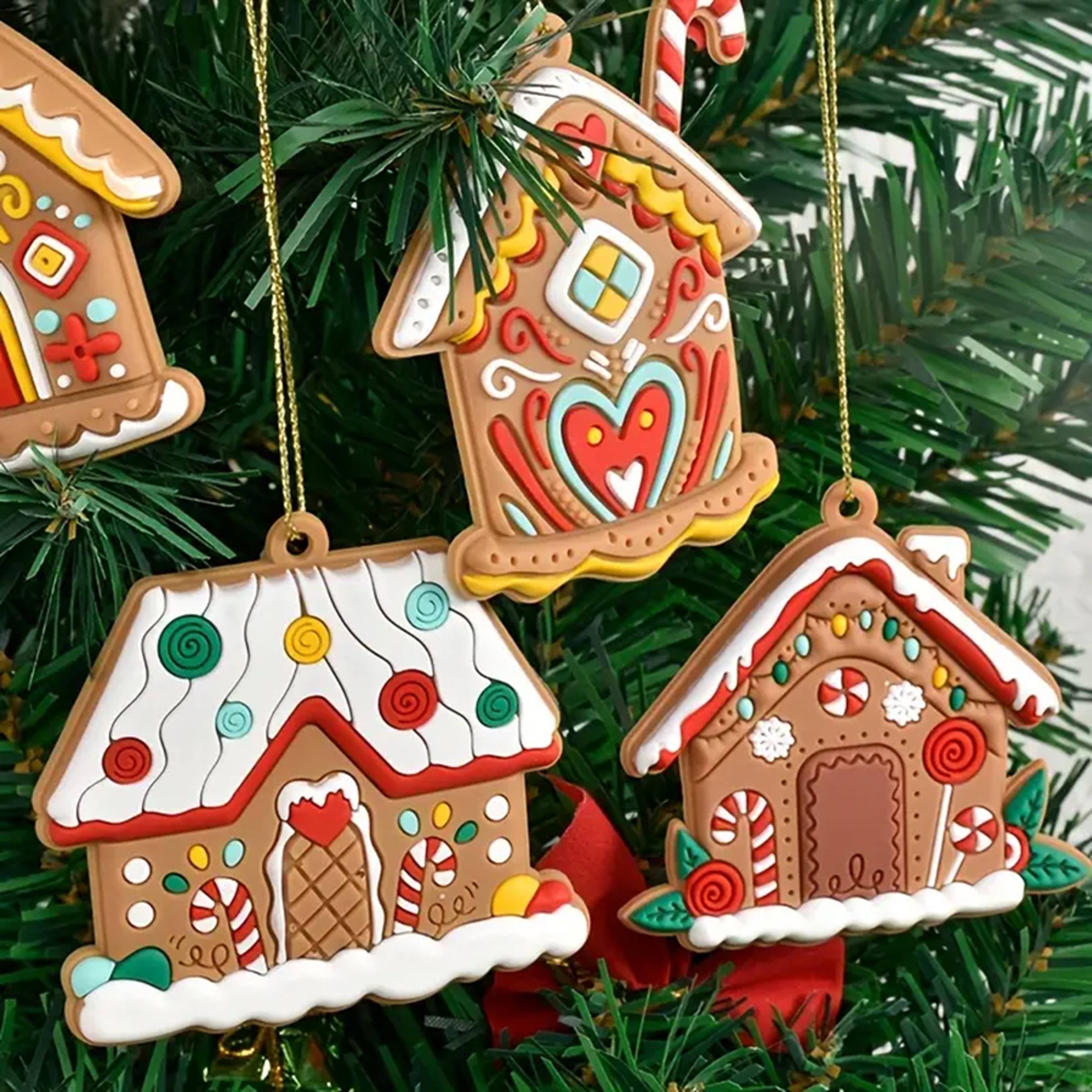 Gingerbread House Pendants Christmas Tree Hanging Ornament Noel Navidad Home Decoration New Year Gi 4