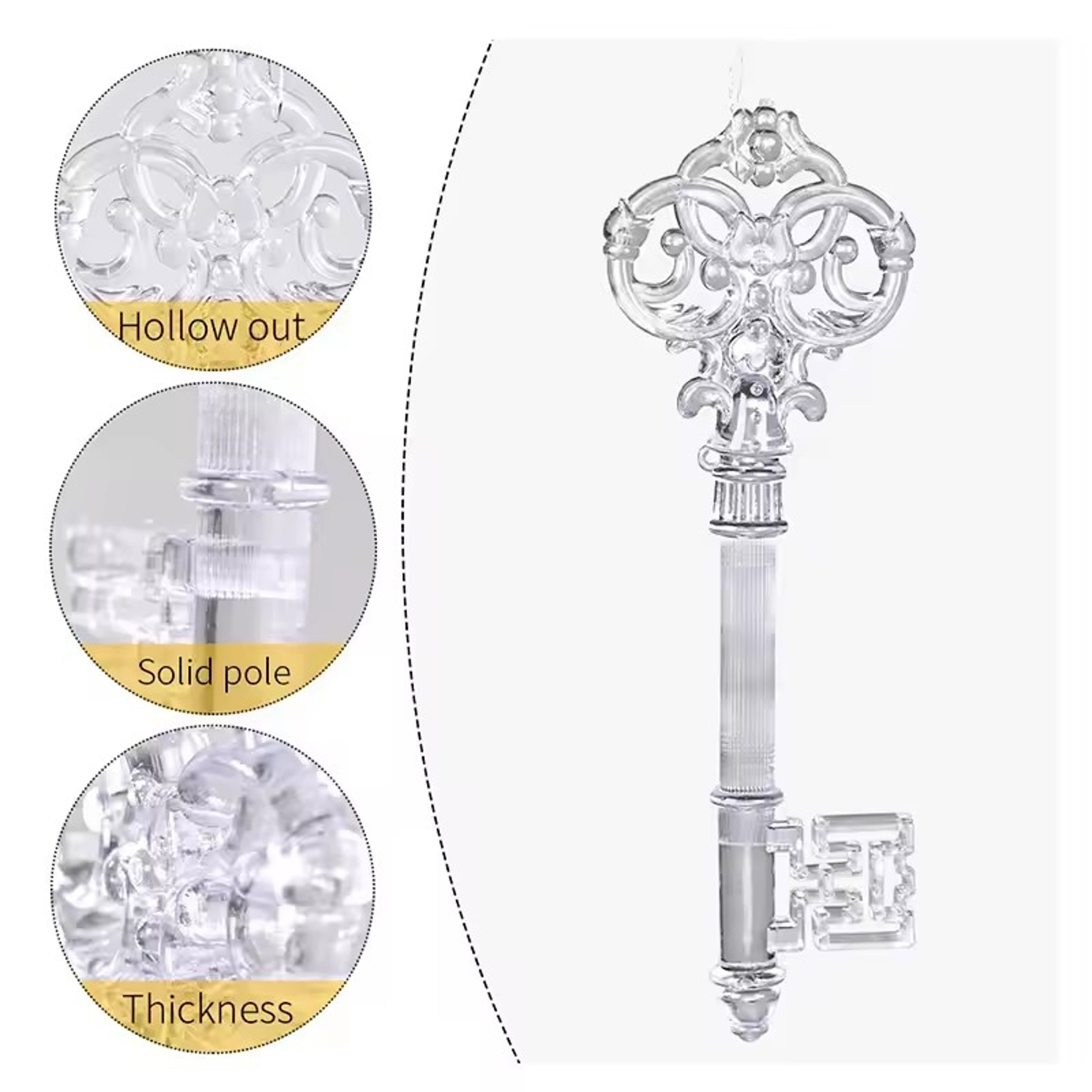 Acrylic Christmas, Transparent Deer Key, Snowflake Christmas, Tree Hang Pendant, Festival Ornament, Home Party Decor – view 6
