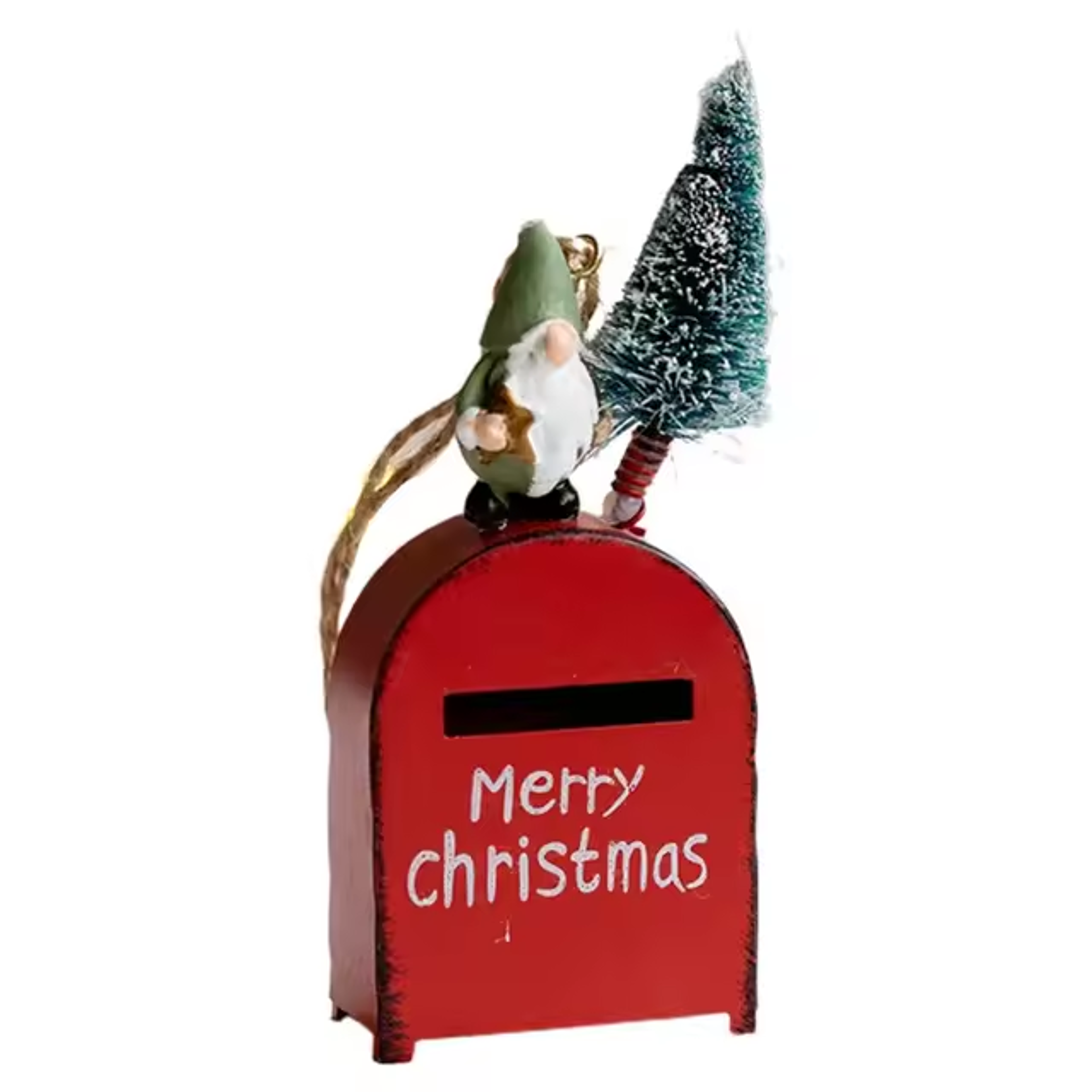 Santa Claus Exquisite Cartoon Iron Mail Box, Christmas Tree Decoration Pendant, House Pendant Decoration Christmas House – view 9