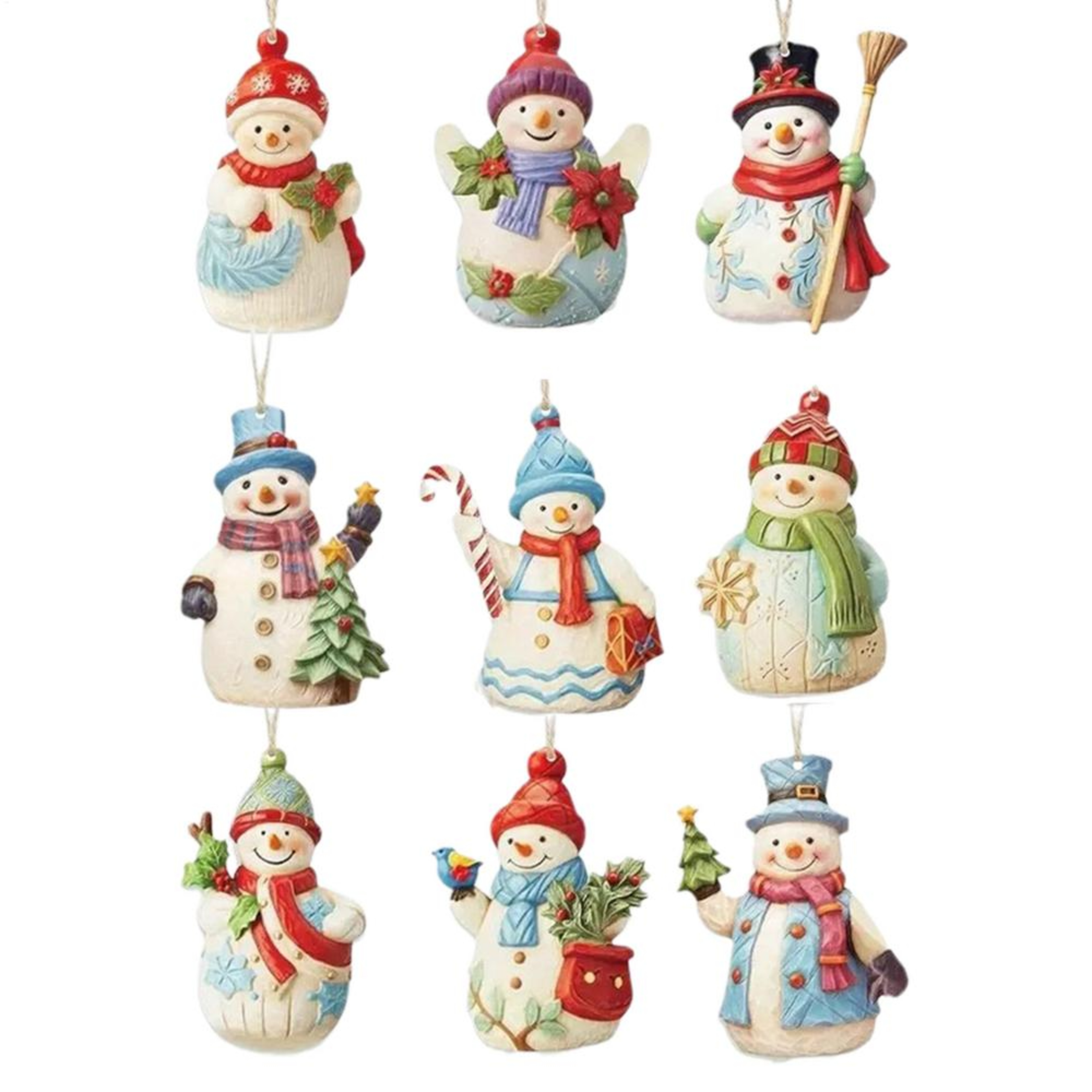 Wood Crafts Snowman Ornament, Decorative Hangable Ornaments, Christmas Tree Pendant for Holiday Home – view 7