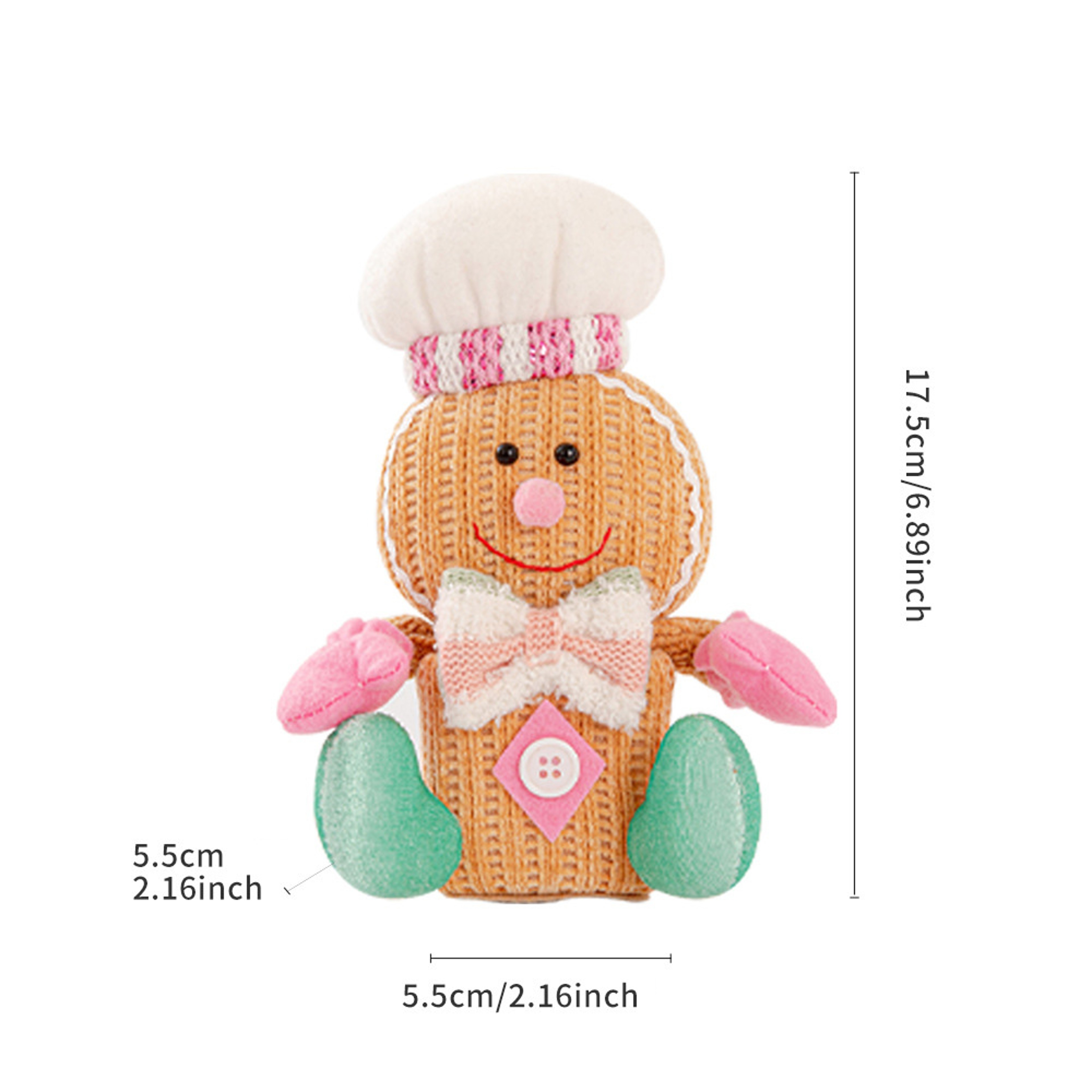 Pink Gingerbread Man Figurines New Christmas Decorations Festive Kids Gifts Decorative Party Orname 4