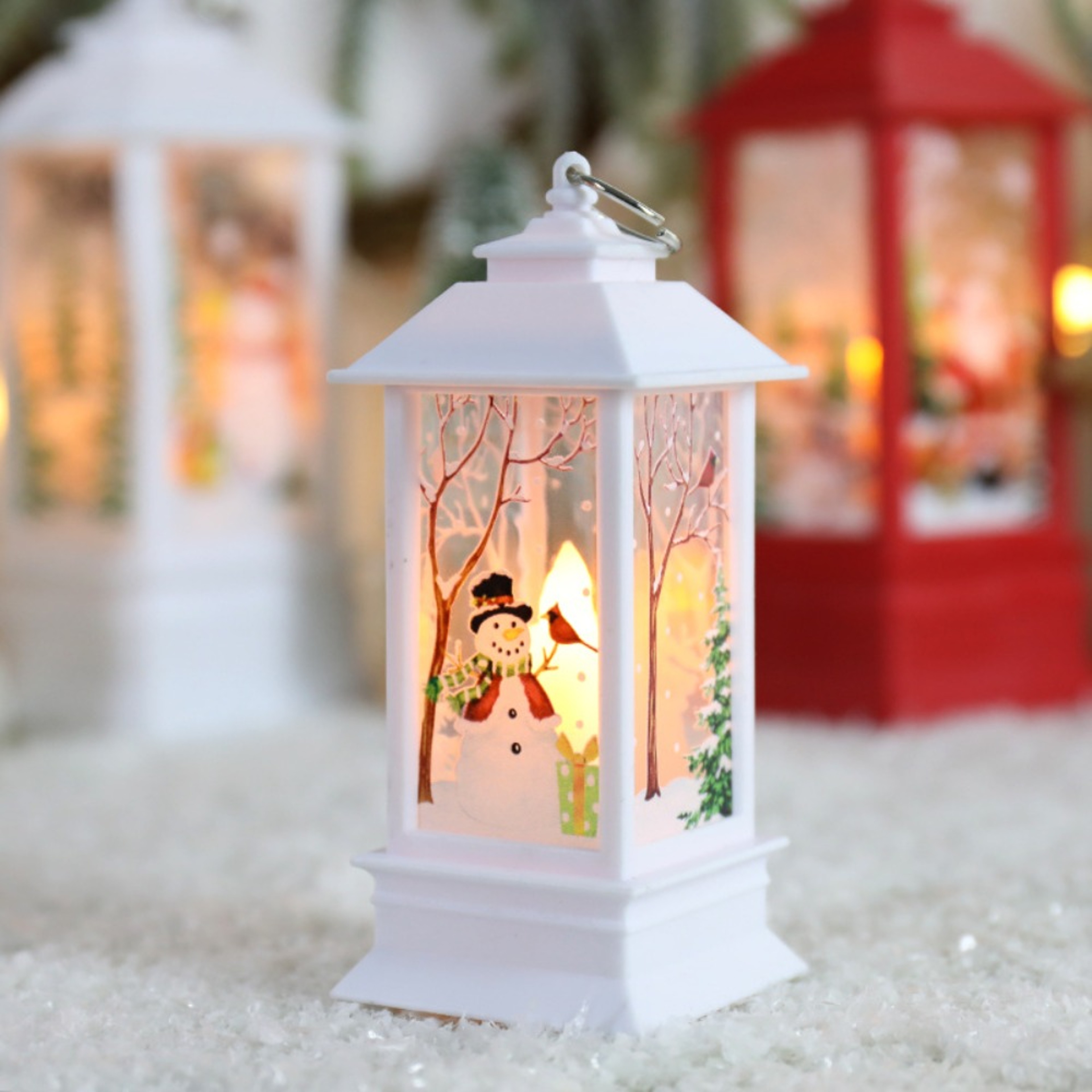 New Christmas Wind Lamp Candle Small Night Lamp Elderly Snowman Table Lamp Small Night Christmas De 6