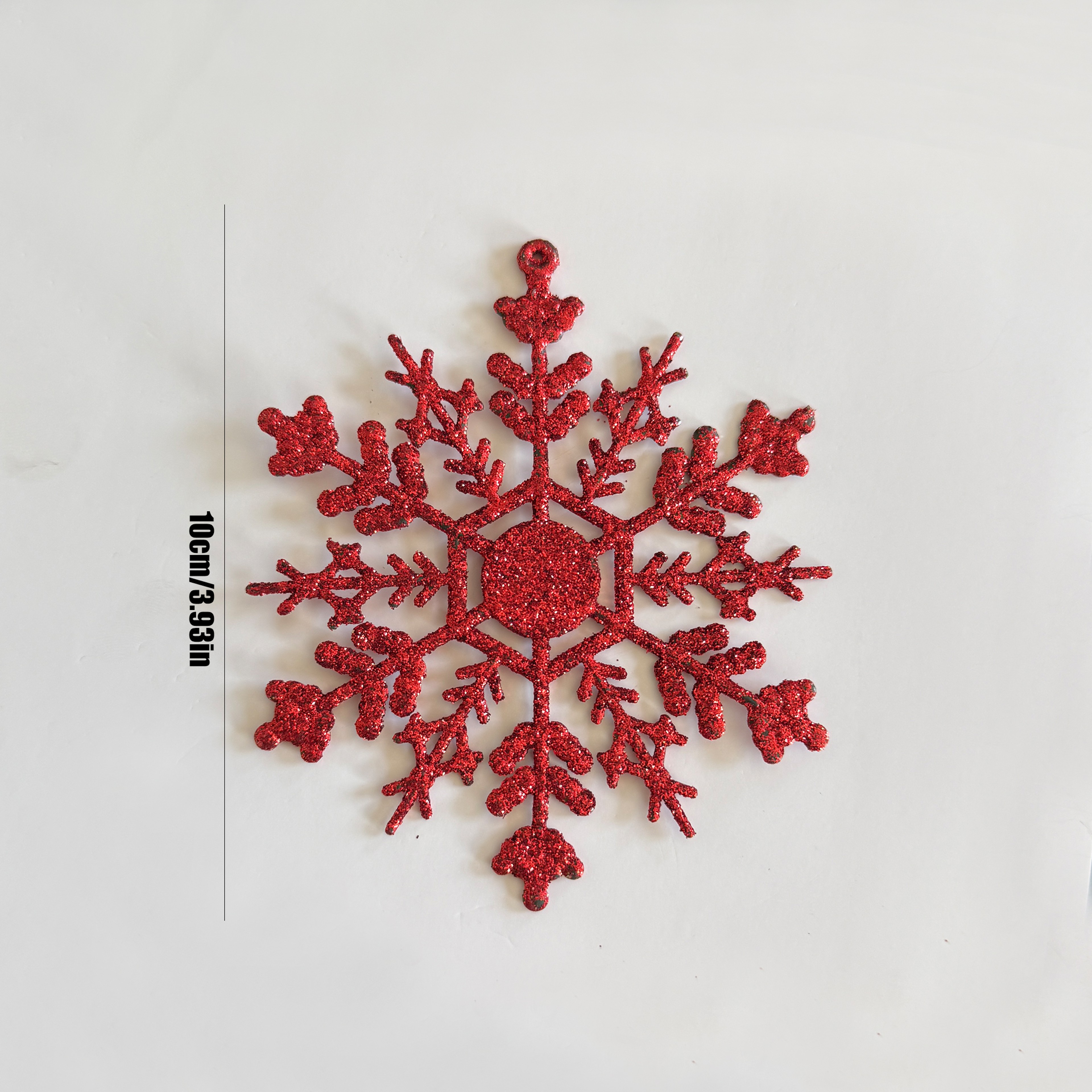 Gold Bling Snowflake, Red Christmas Tree Hanging Snowflakes, DIY Gifts Wrapping Xmas Tree Decoration – view 6