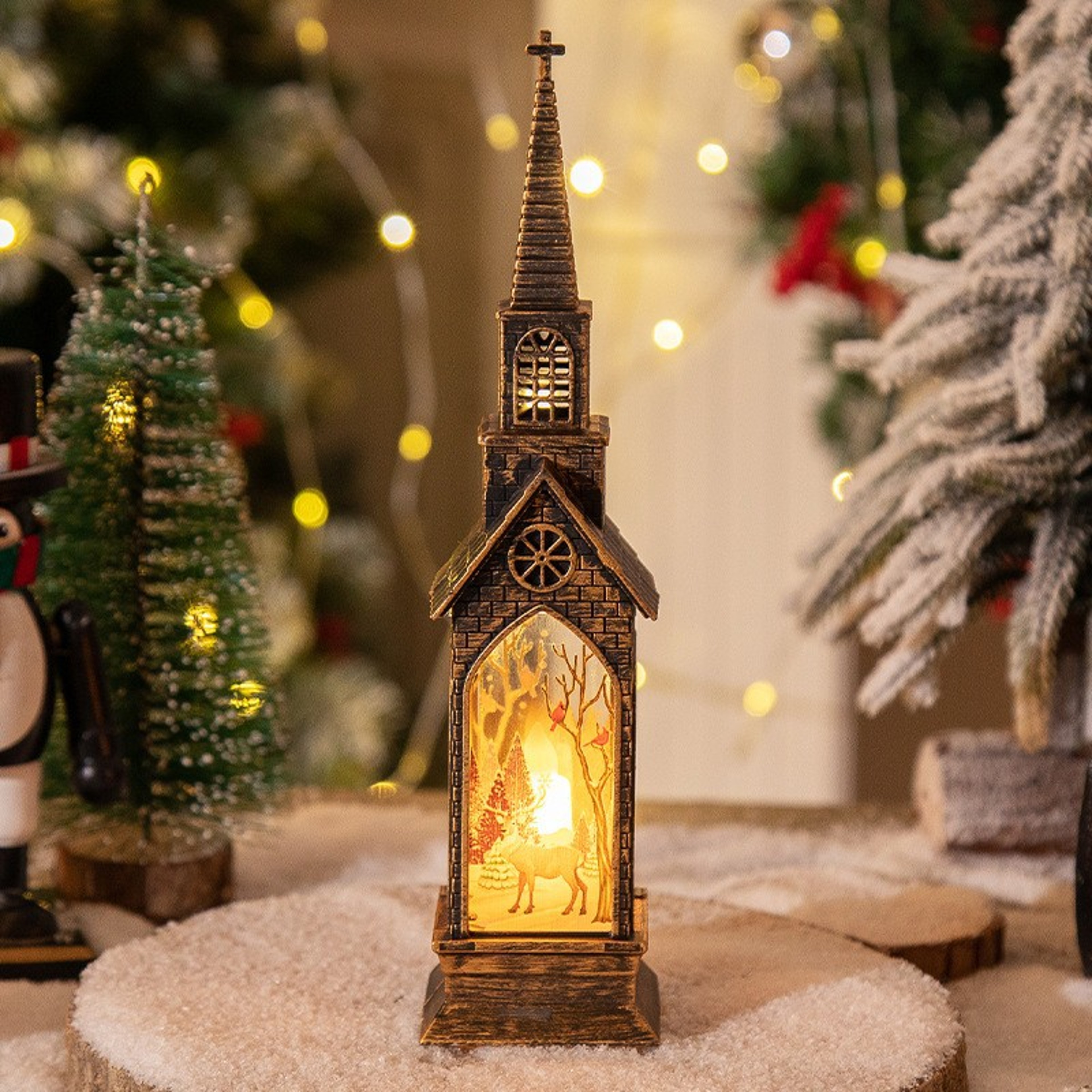 Snowman Lantern Lamp Table Ornament, Christmas LED Night Light Santa Claus, Christmas Decoration for Home, Xmas Navidad – view 9