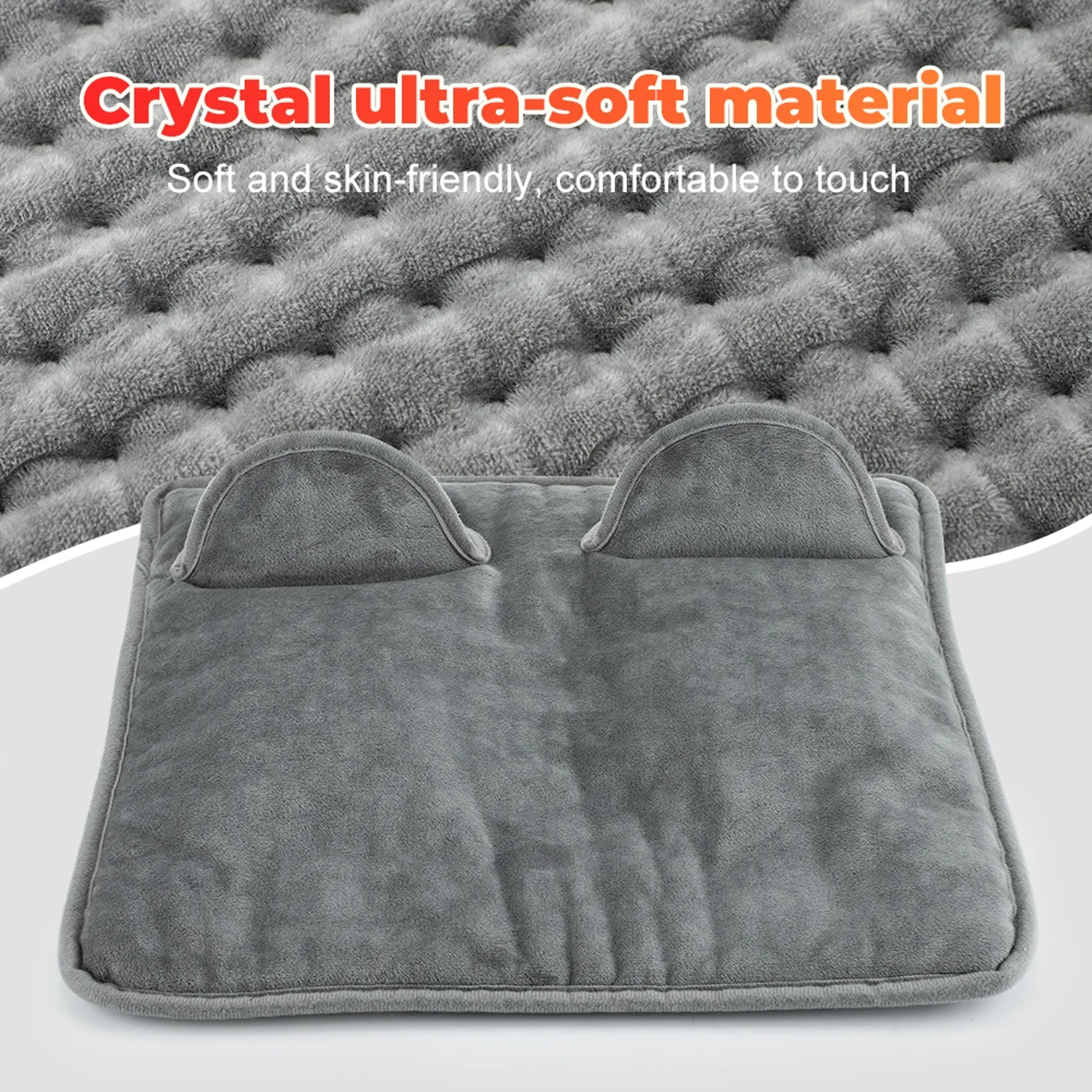 Soft Plush Heat Blanket Foot Winter Electric Foot Heating Pad 9 Temp Washable Feet Warmer Heater Of 5