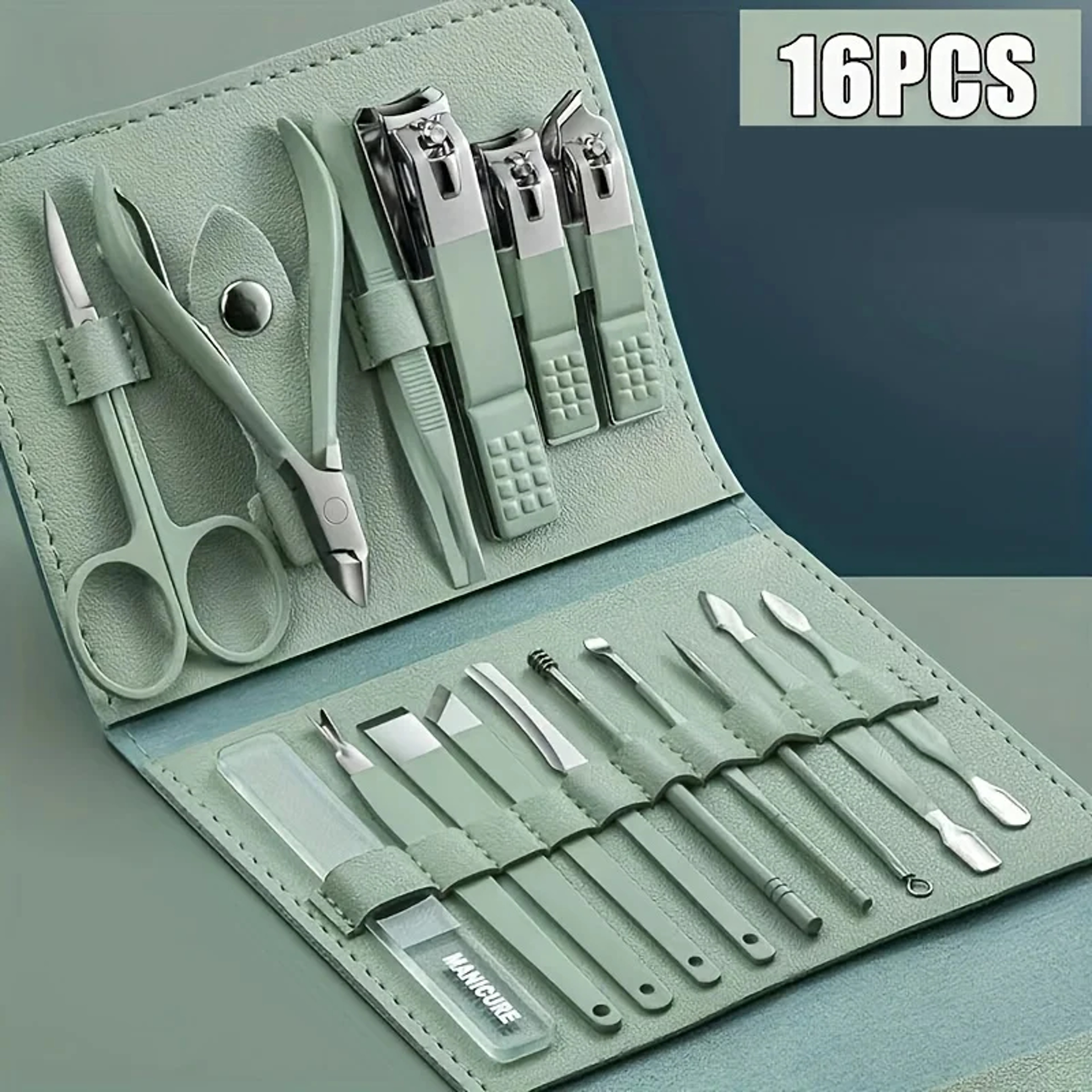 Manicure Set Pedicure Sets Professional Nail Clippers And Cuticle Nippers Travel Case 0