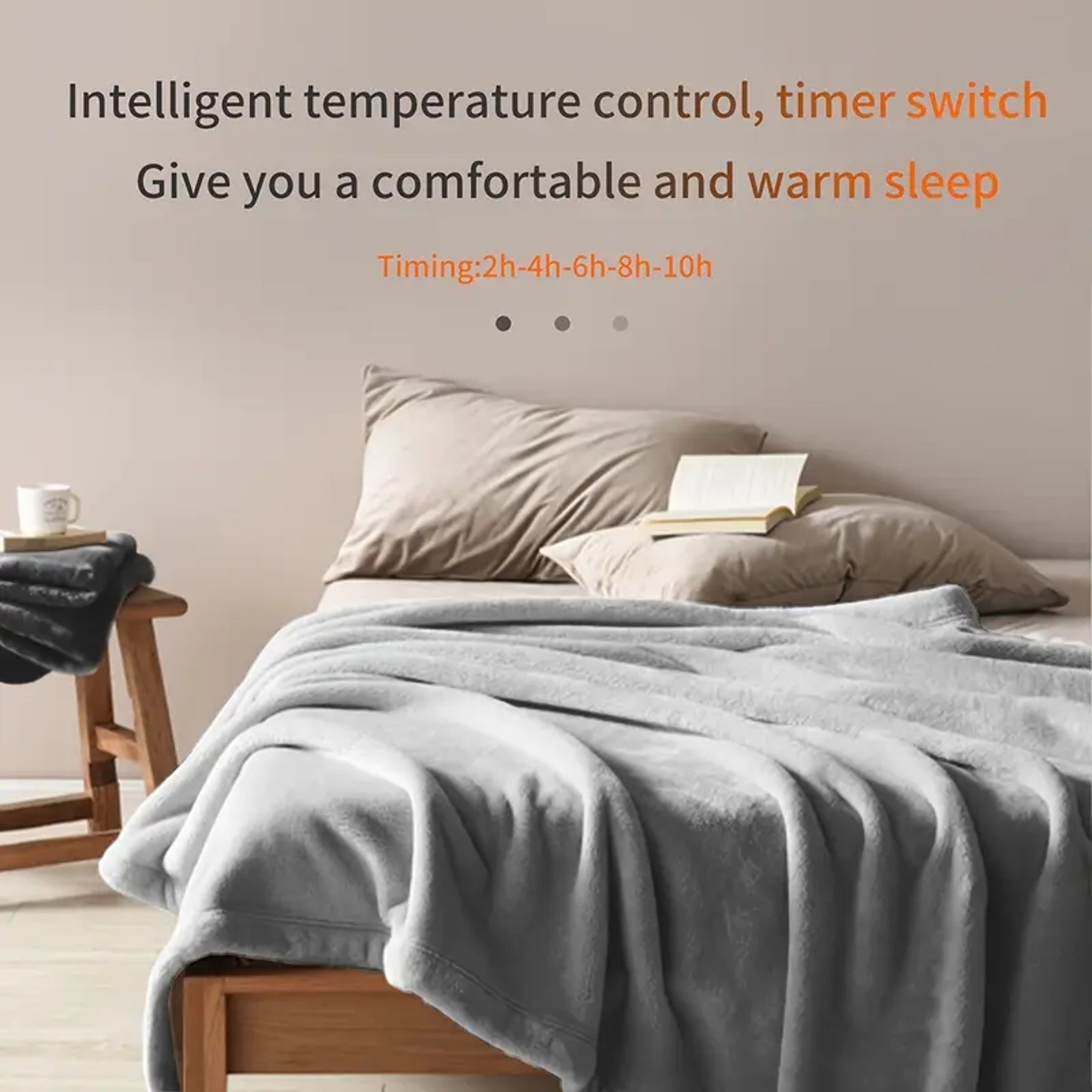 Soft Heated Throw Blanket, Electric Blanket with Heating Levels & 4 Hours Auto-Off Feature – view 5