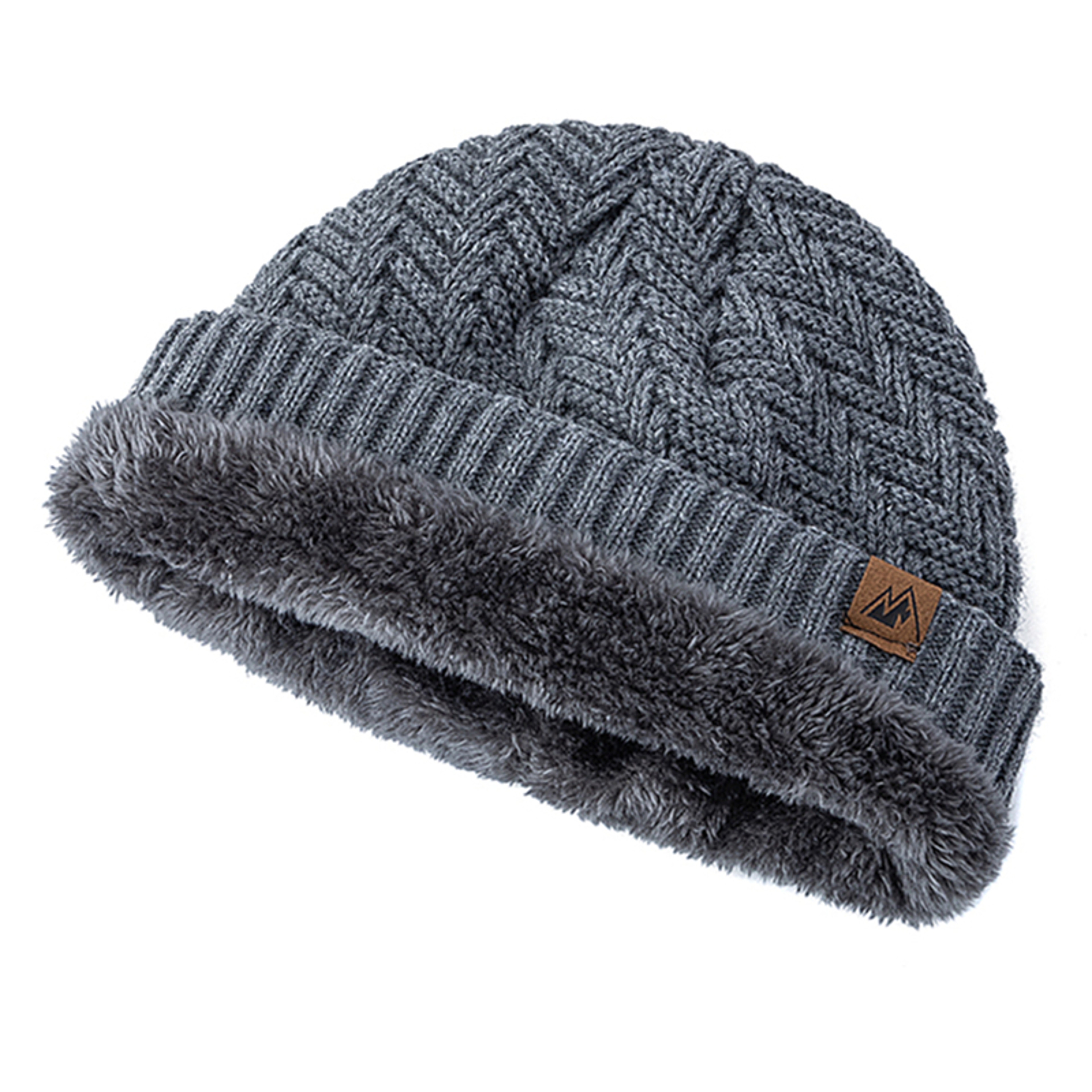 Fashion Knitted Hats For Men And Women Unisex Peak Labal Winter Hats Lined Warm Sports Hats Beanie  2