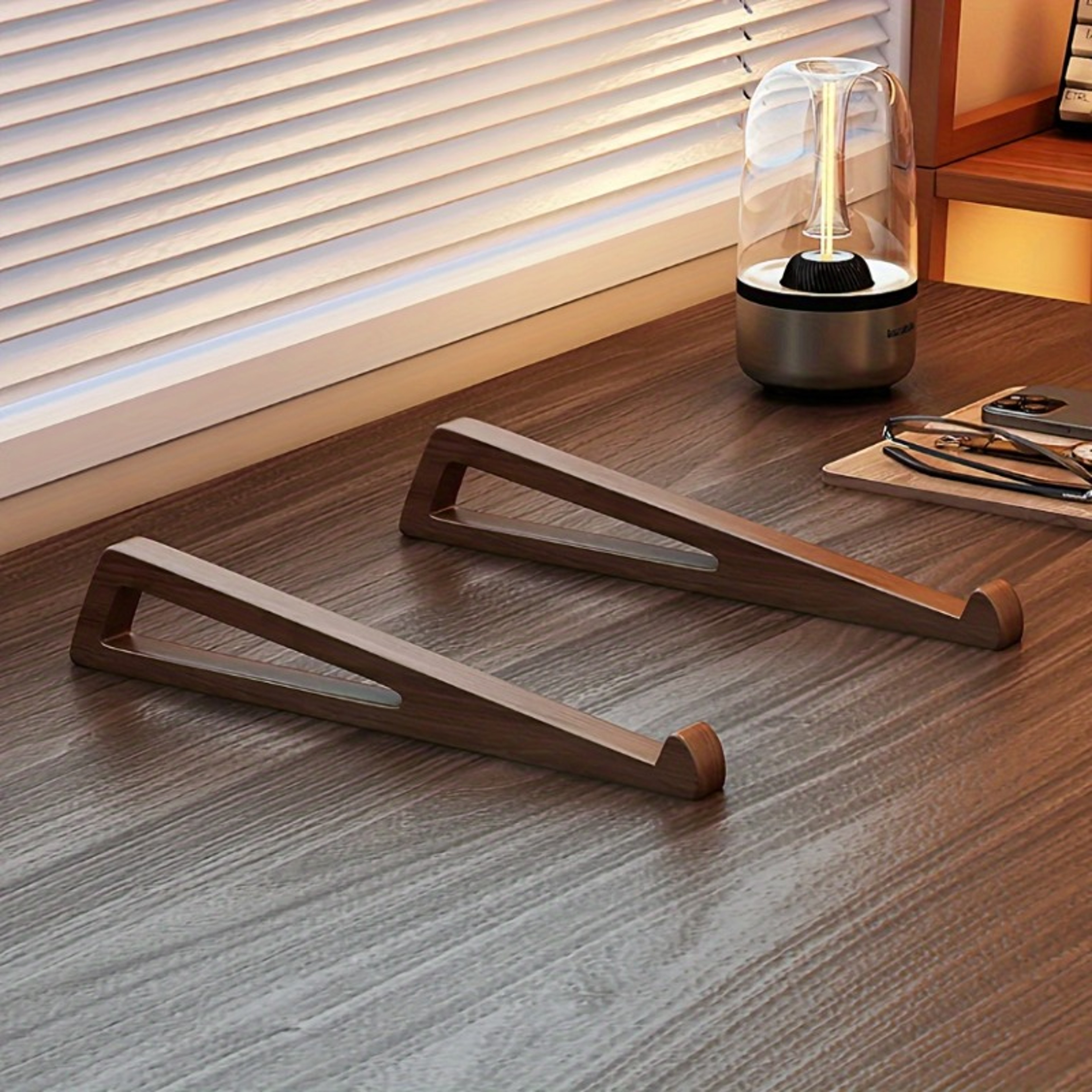 Ergonomic Adjustable Angle Portable Foldable Laptop Stand, Cooling Ventilation Design – view 2