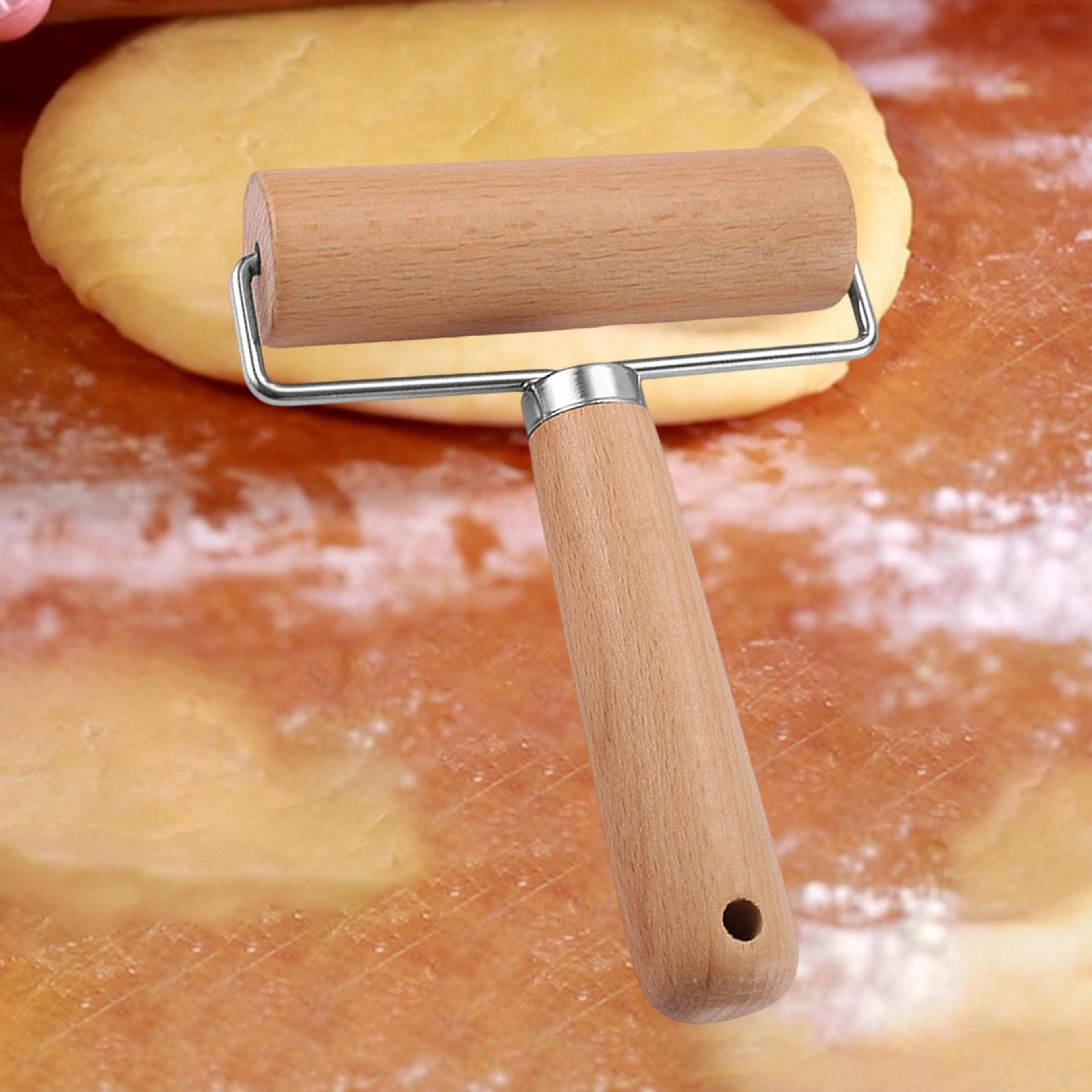 Dough Roller Stick Supplies with Handle for Rolling Pin French Fondant Flour – view 3