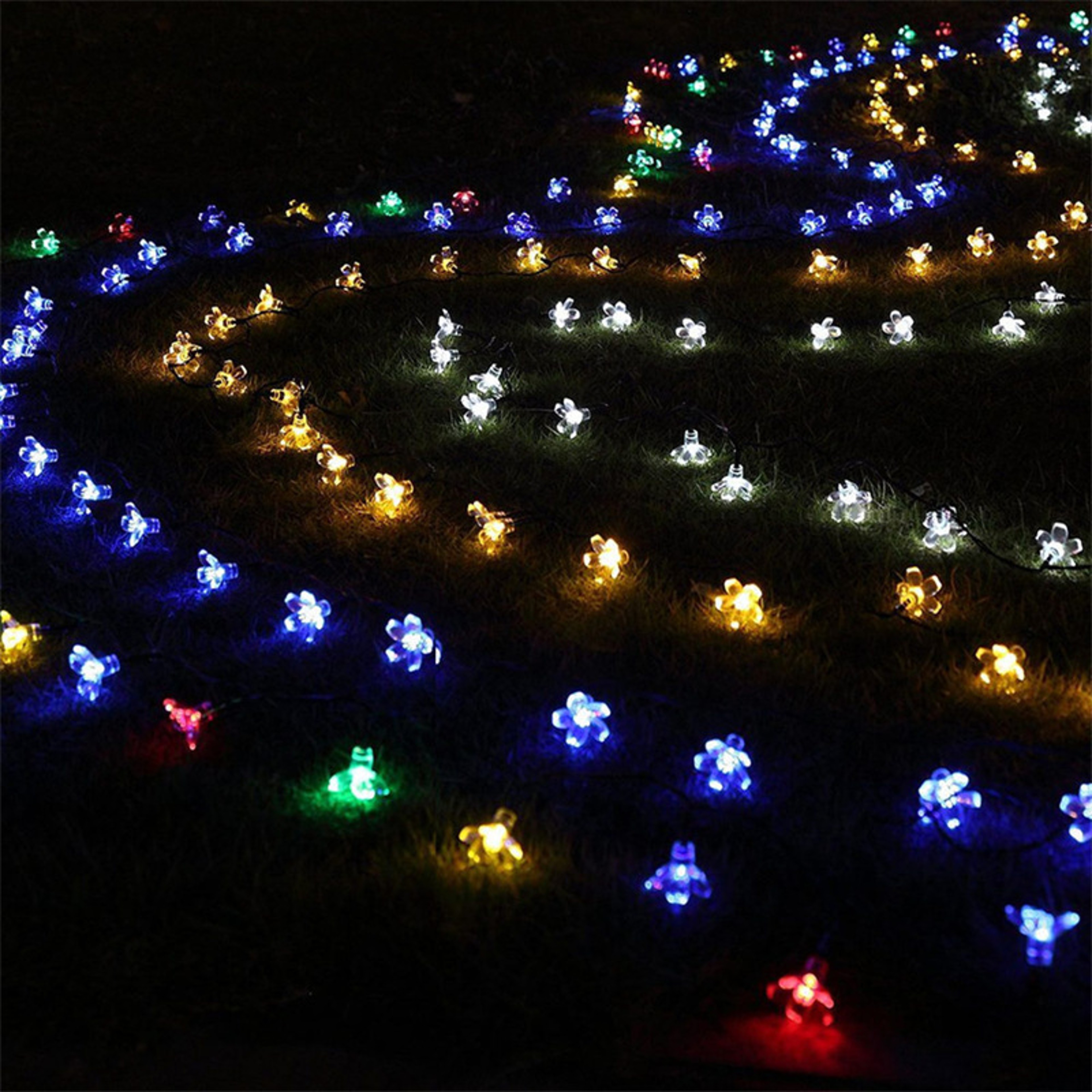 Peach Flower Cherry, Solar Fairy String Light Sakura Garlands, LED Lamp For Wedding Party Garden Christmas Outdoor Decor – view 5